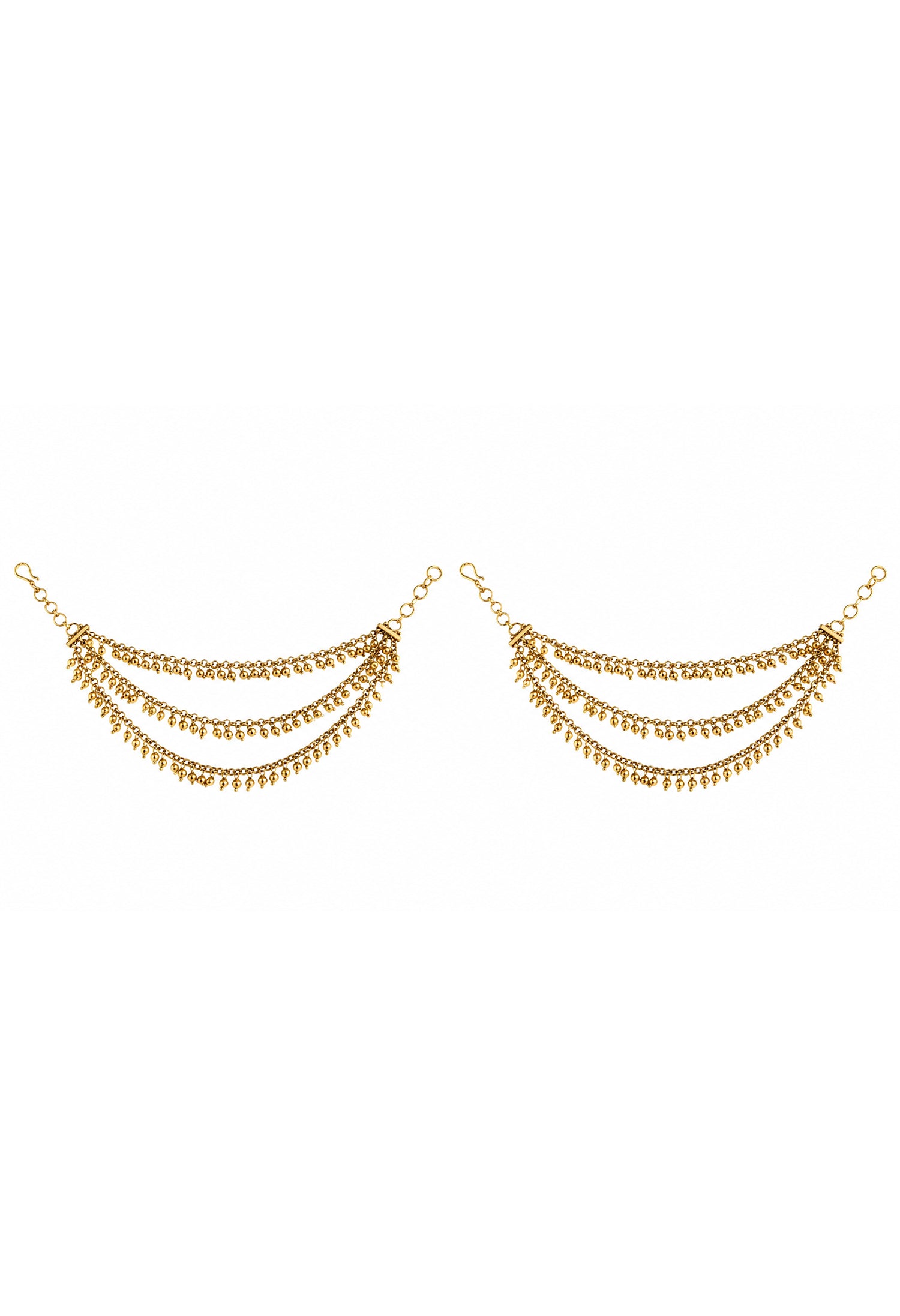 Golden Cascade Ear Chain