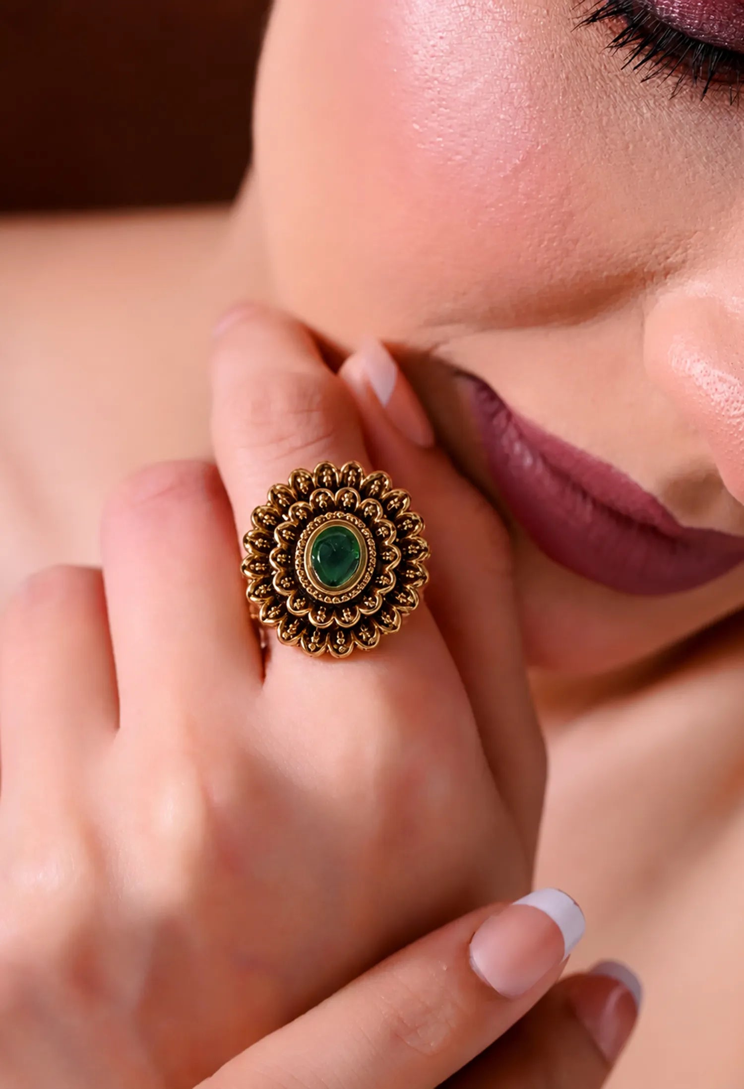 Emerald Bloom Ring