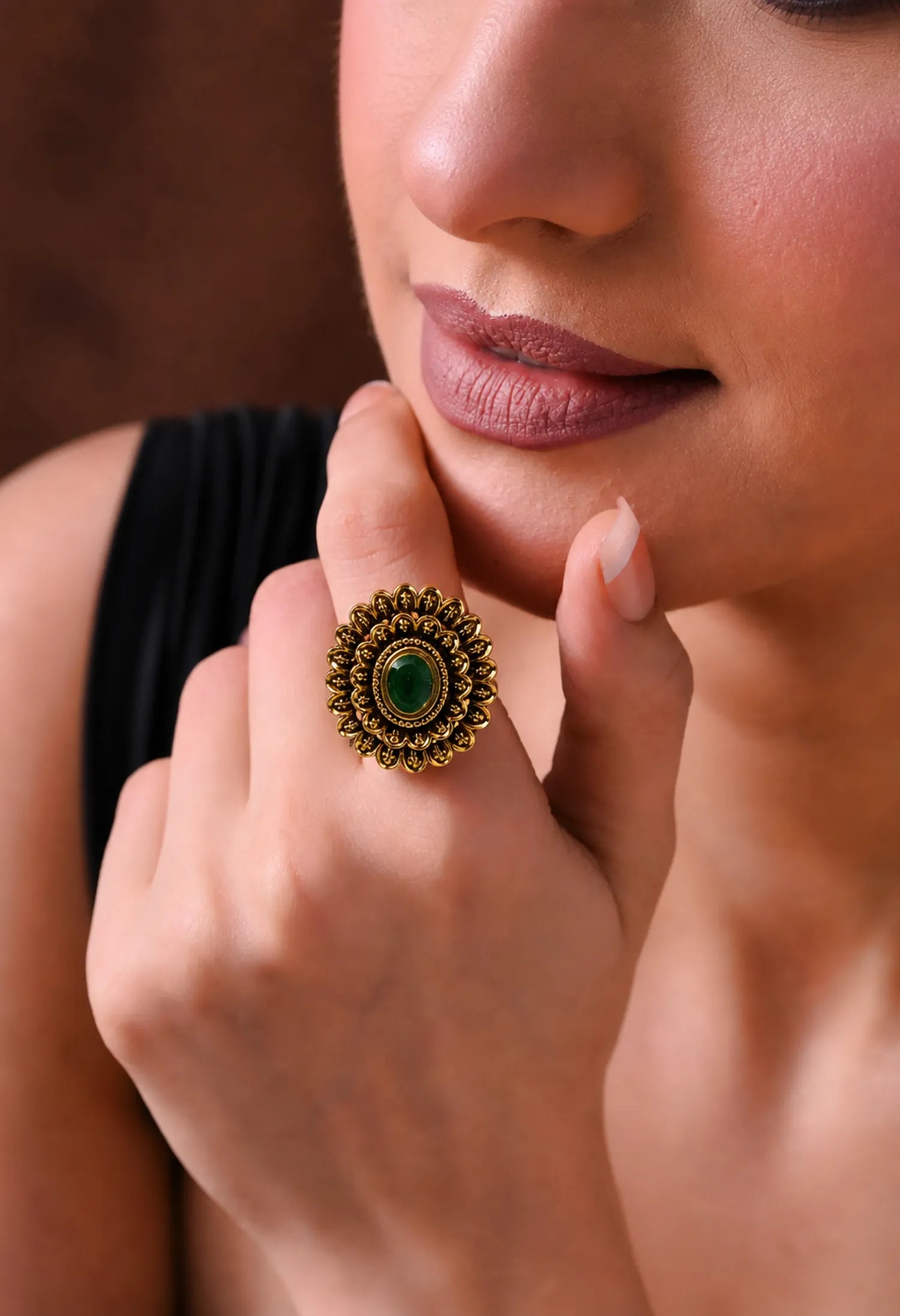 Emerald Bloom Ring