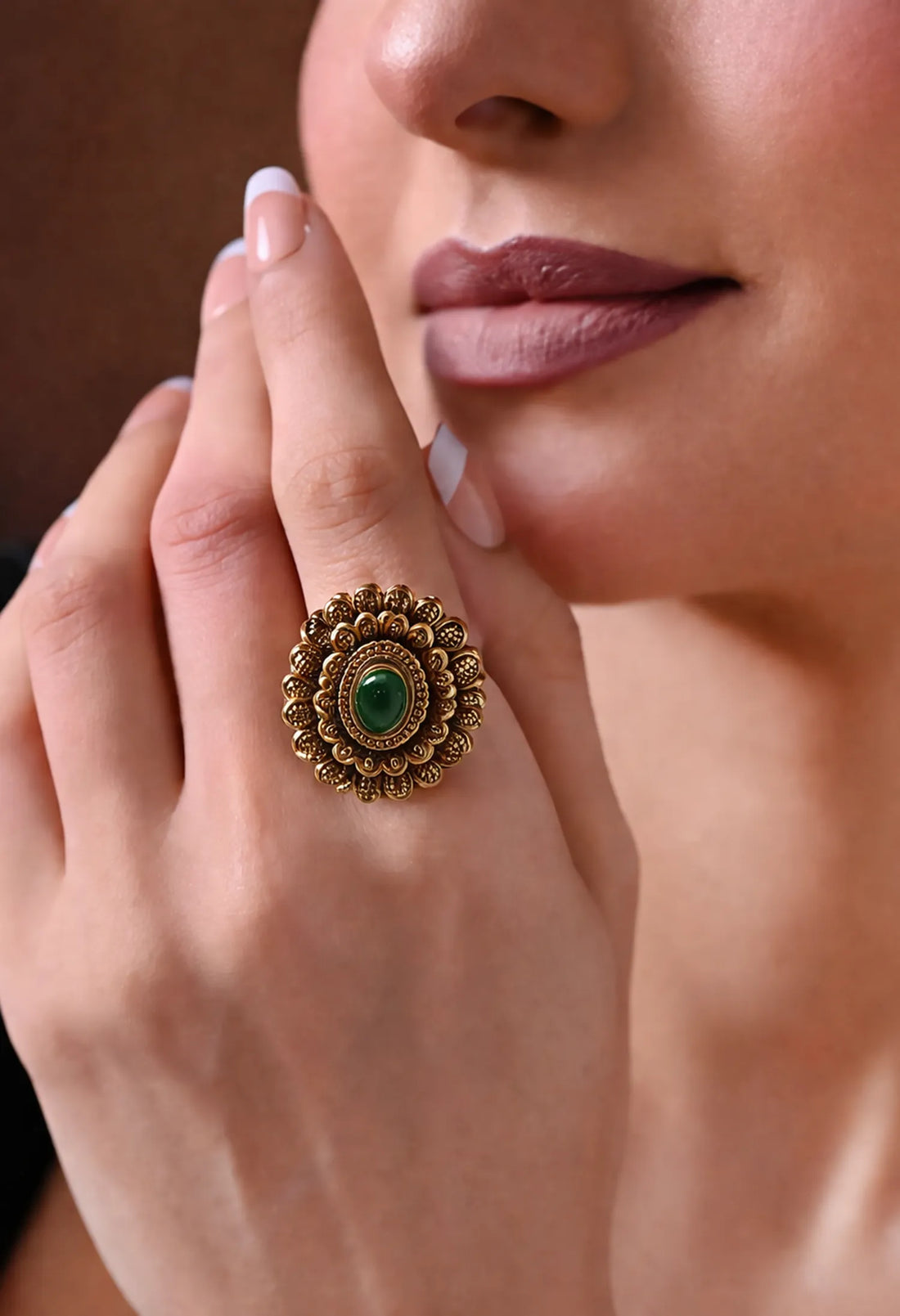 Emerald Bloom Ring