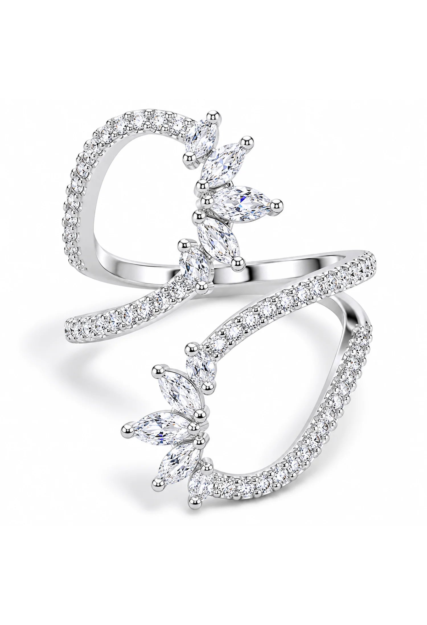 Crystal Vine Wrap Ring