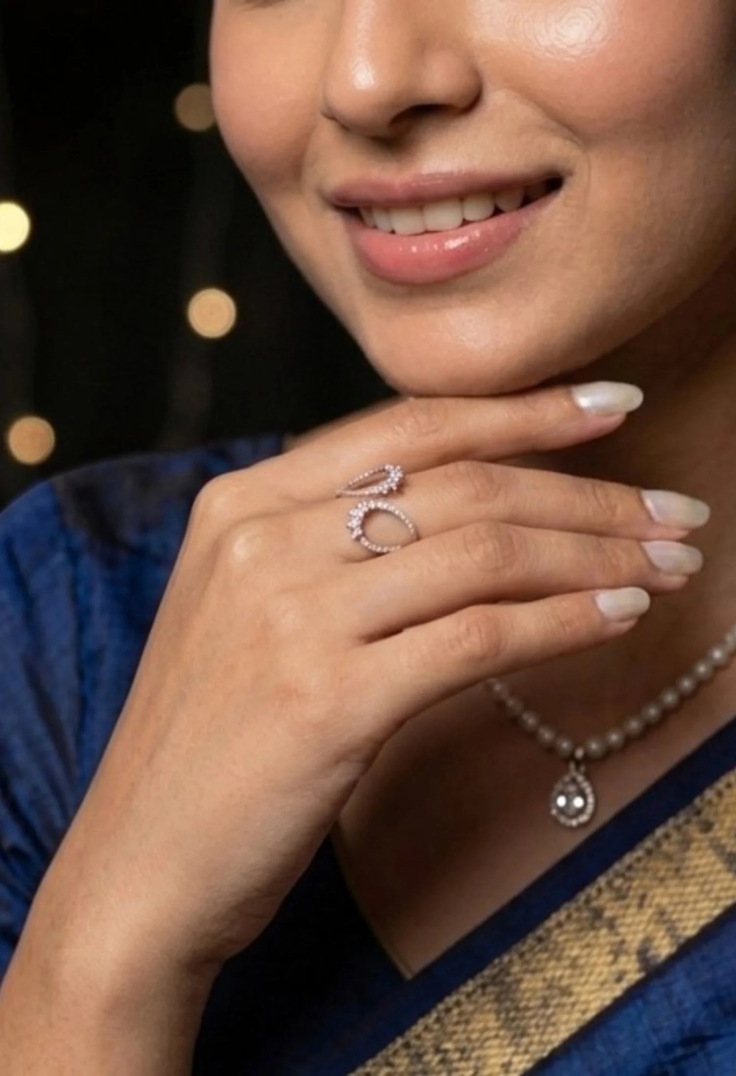 Crystal Vine Wrap Ring