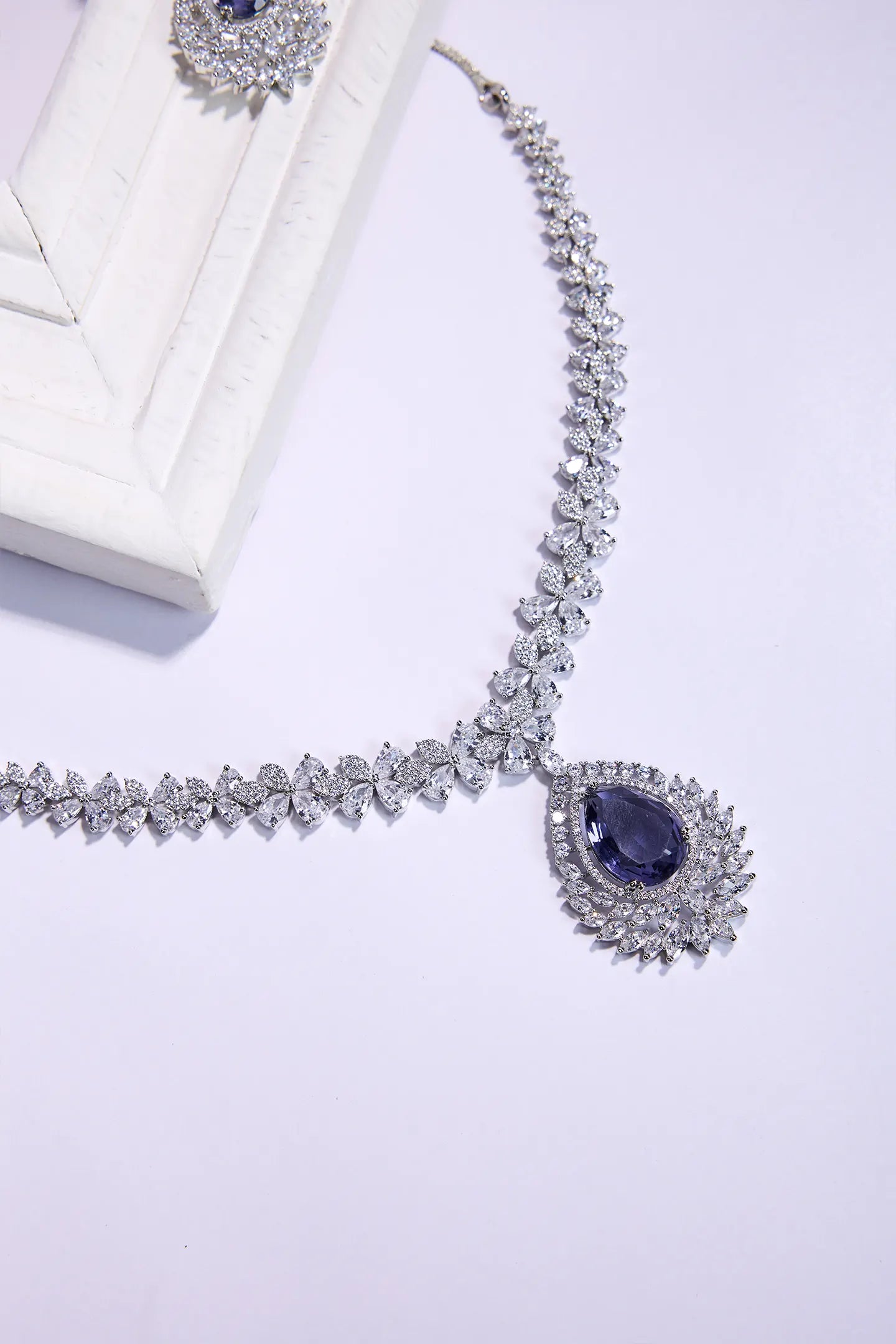 Luxurious Legacy CZ Stone Necklace & Earrings Collection