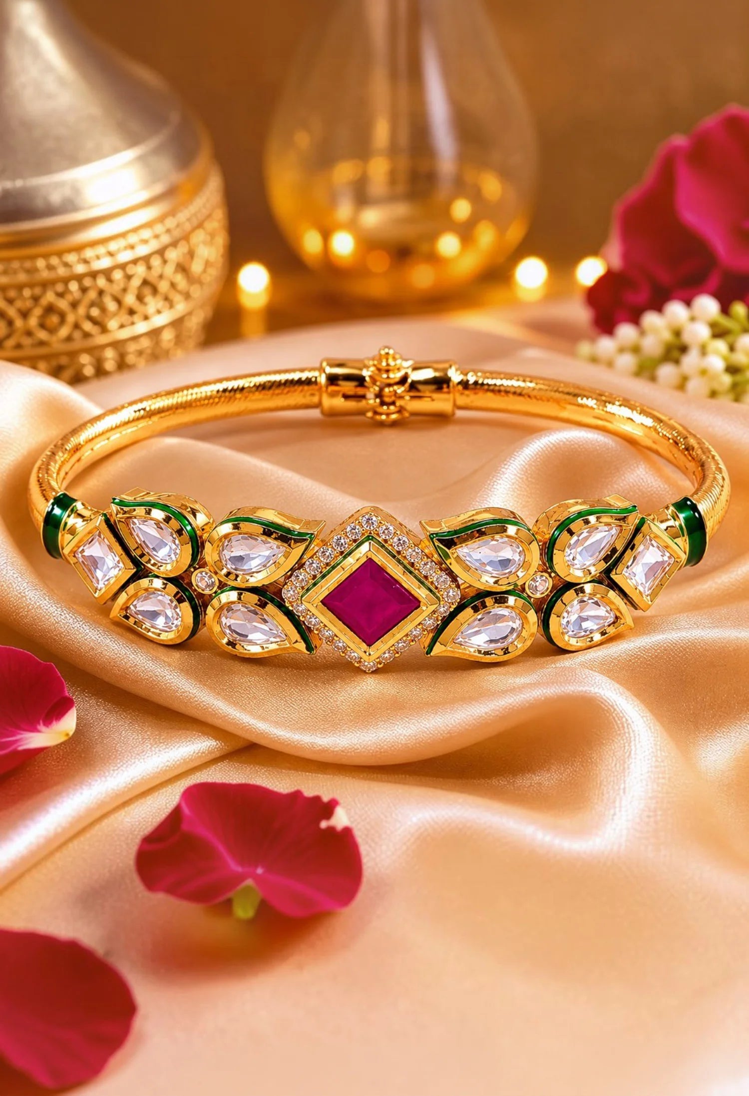 Emerald Royale Kada Bracelet