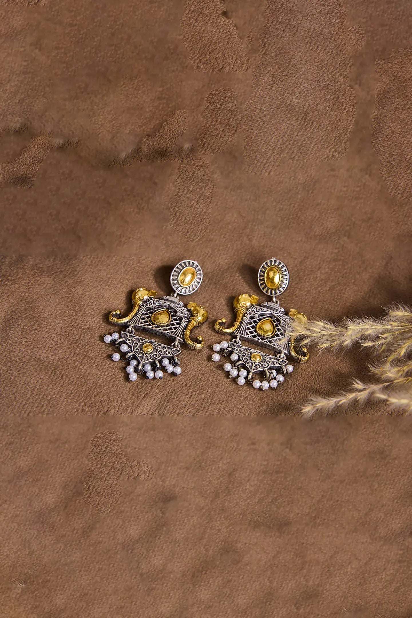 Radiant Sunburst Antique Earrings
