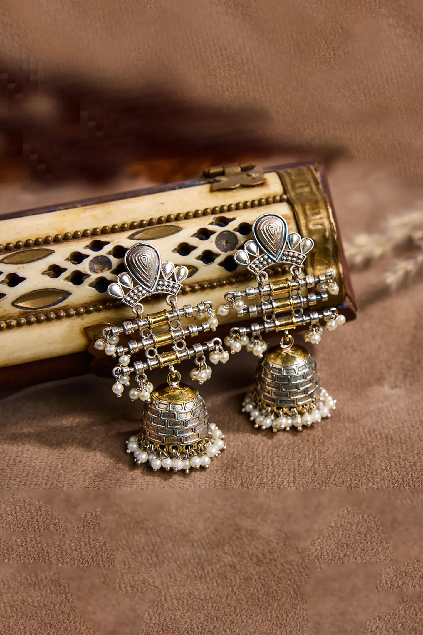 Ethereal Elegance Antique Jhumkas