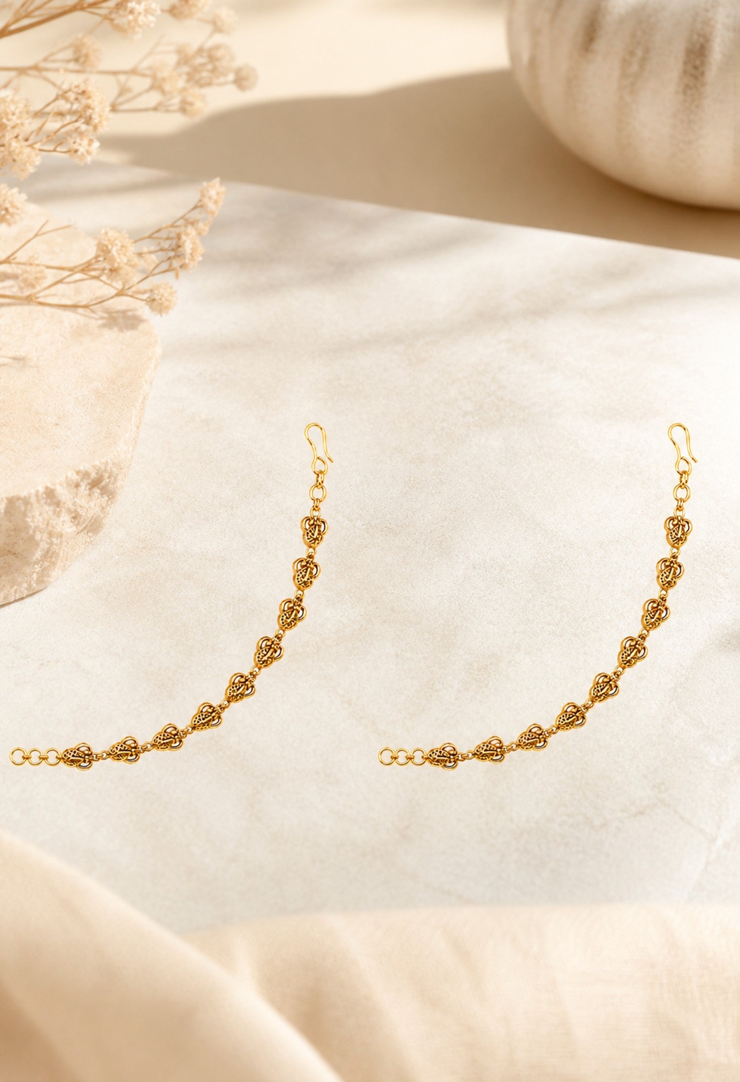 Royal Filigree Drop Ear Chain