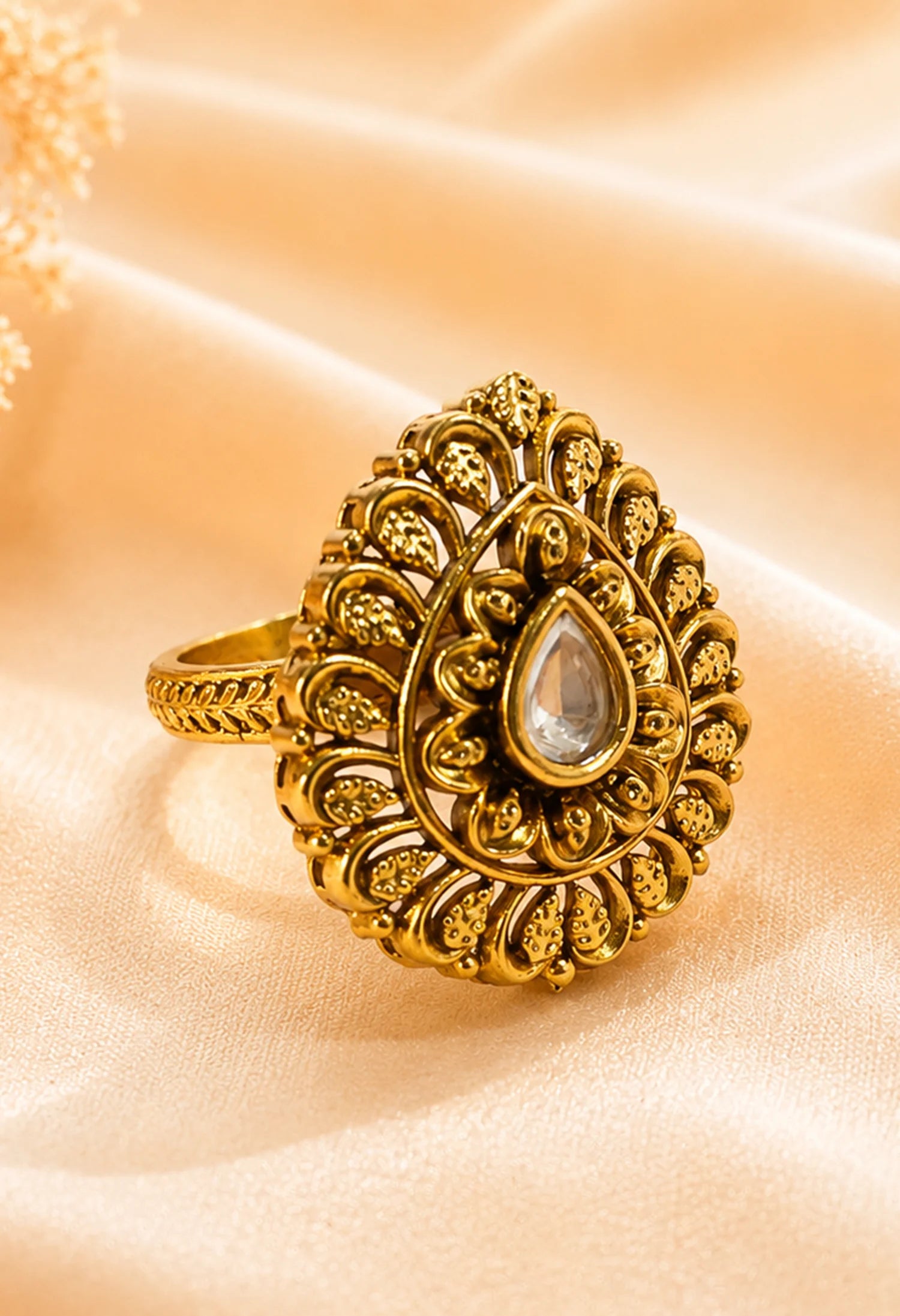 Meher Teardrop Ring