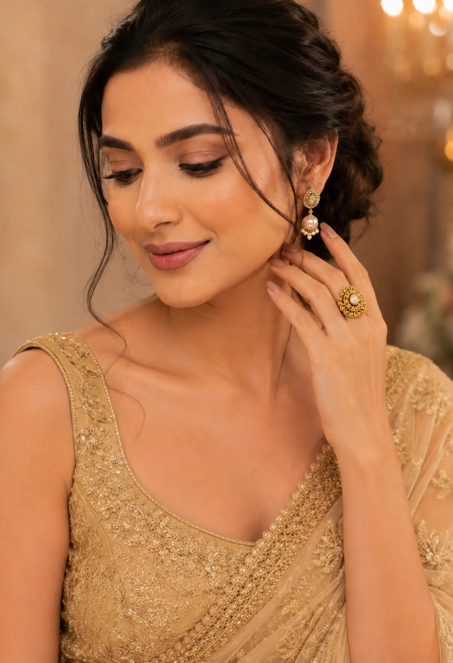 Meher Teardrop Ring