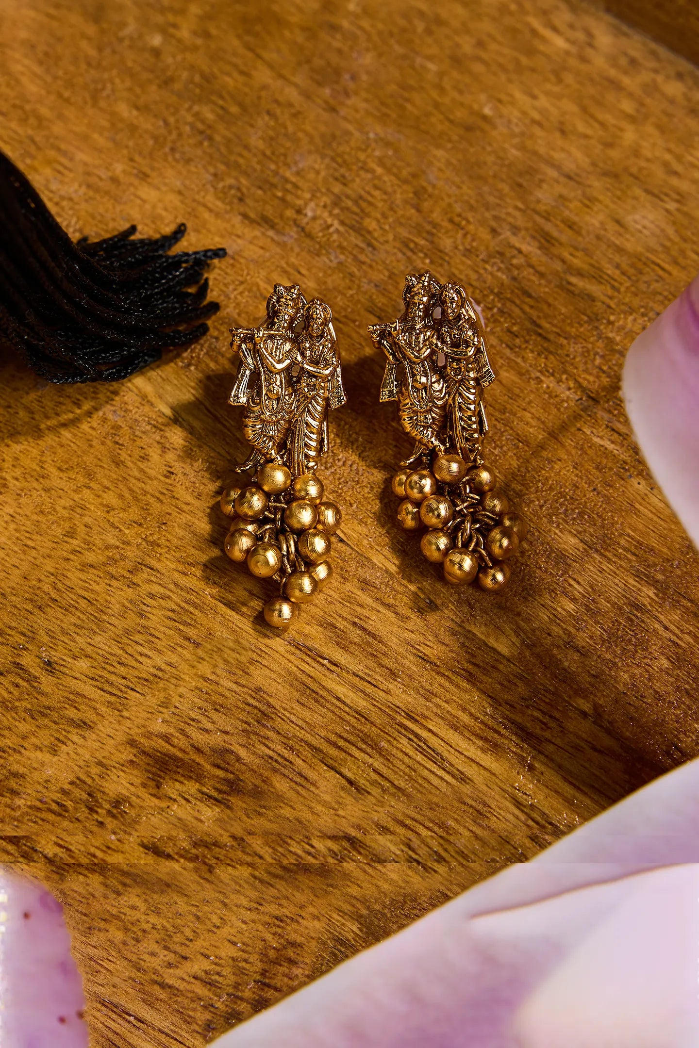 Divine Embrace Radha Krishna Earrings