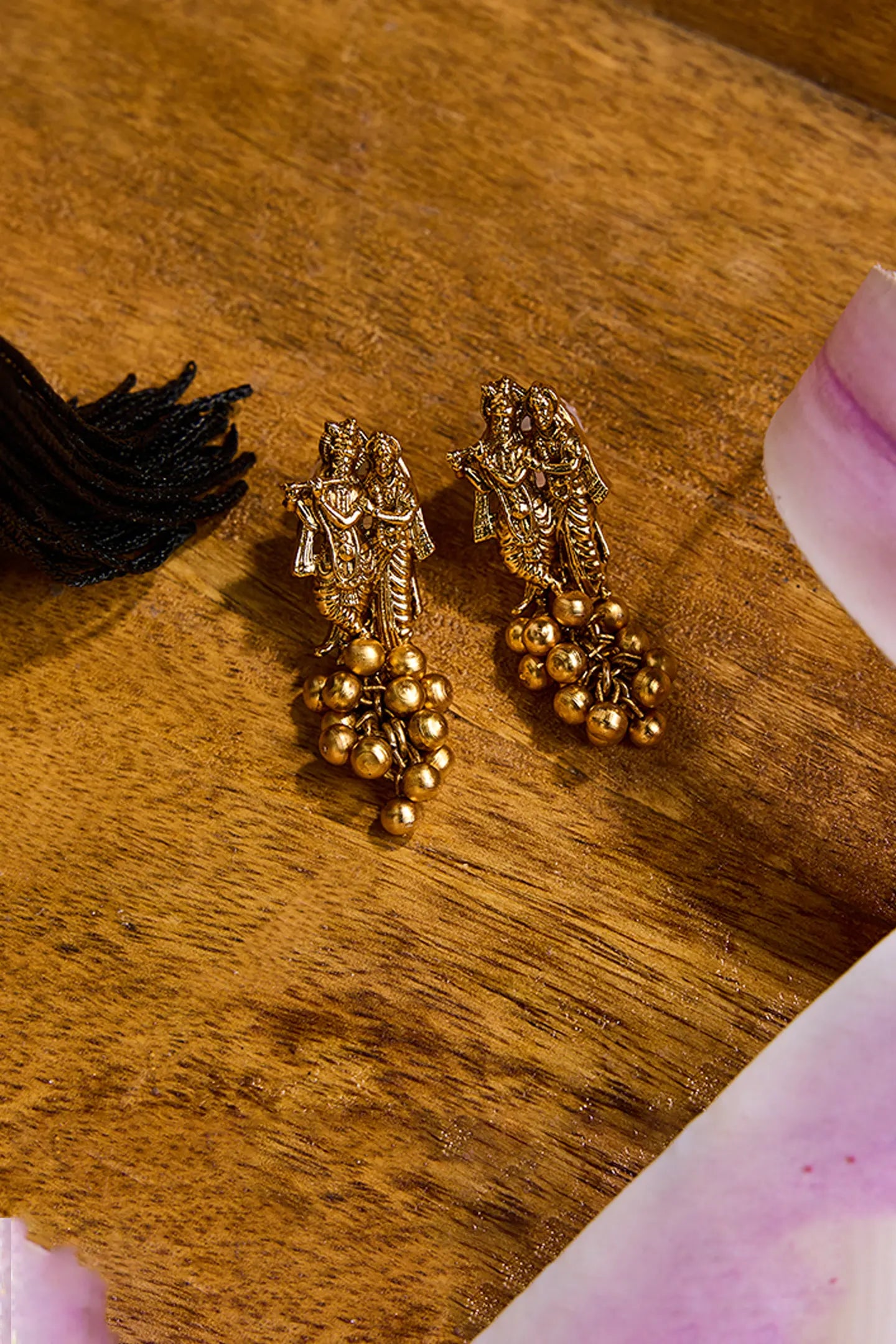 Divine Embrace Radha Krishna Earrings