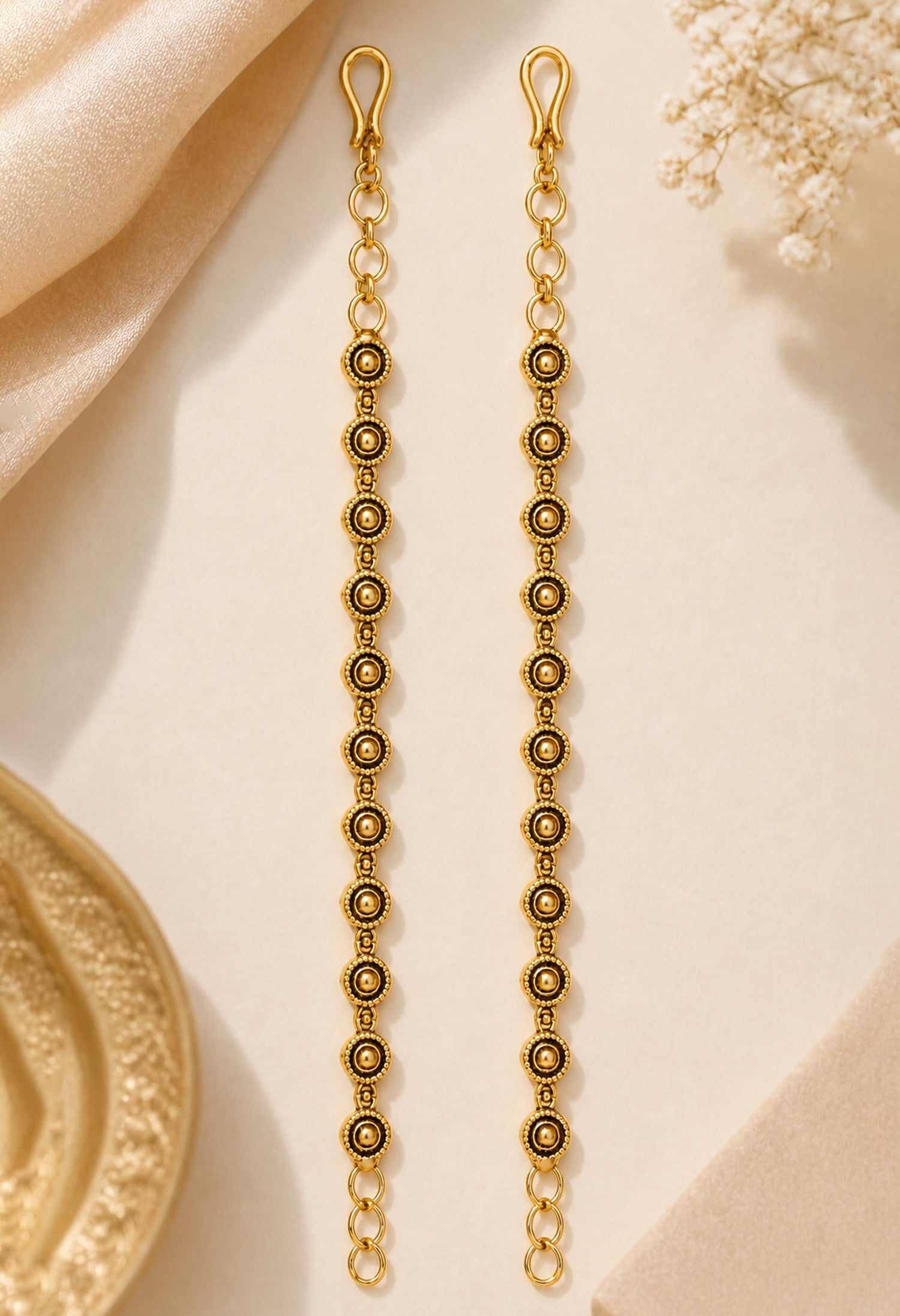 Classic Beaded Halo Ear Chain