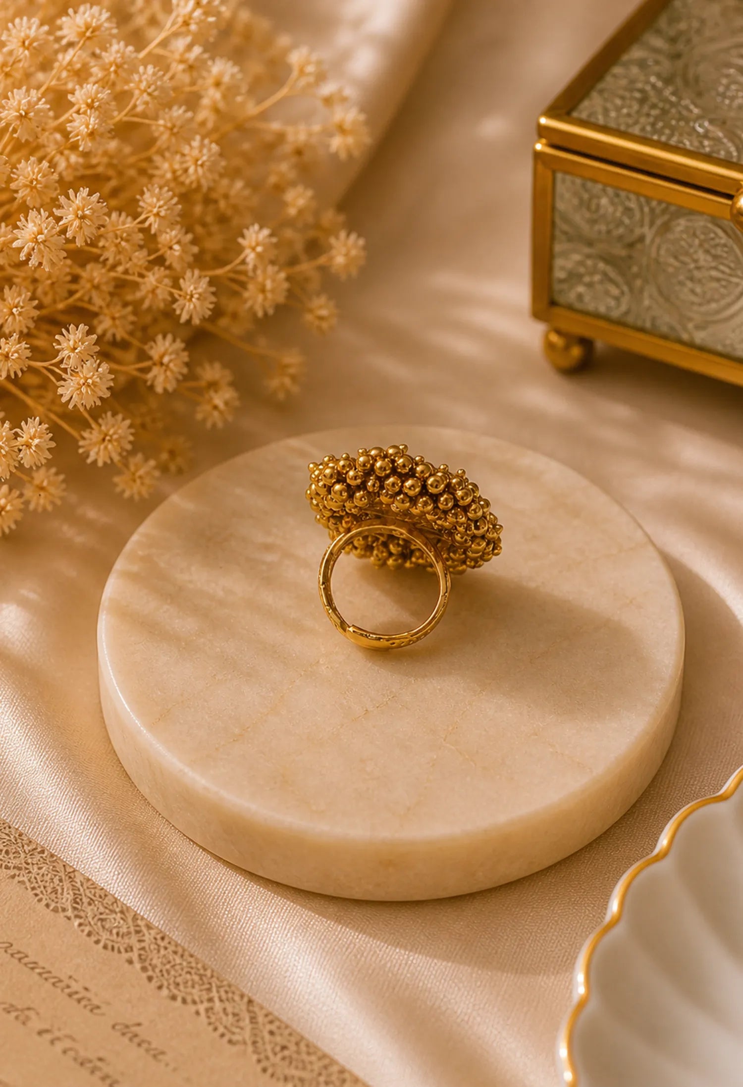 Royal Bead Halo Ring