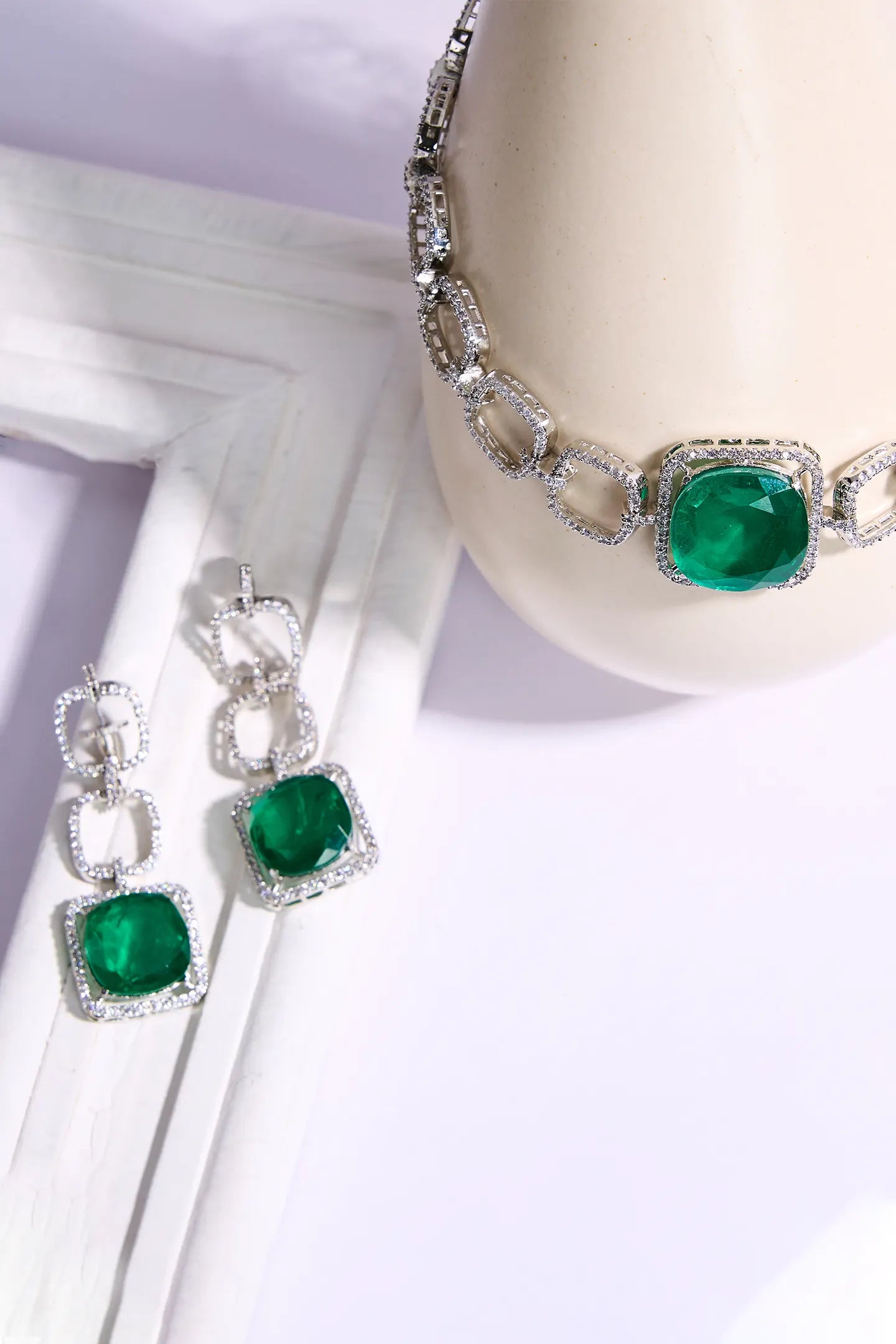 American Diamond Allure Exquisite Choker & Earrings Collection