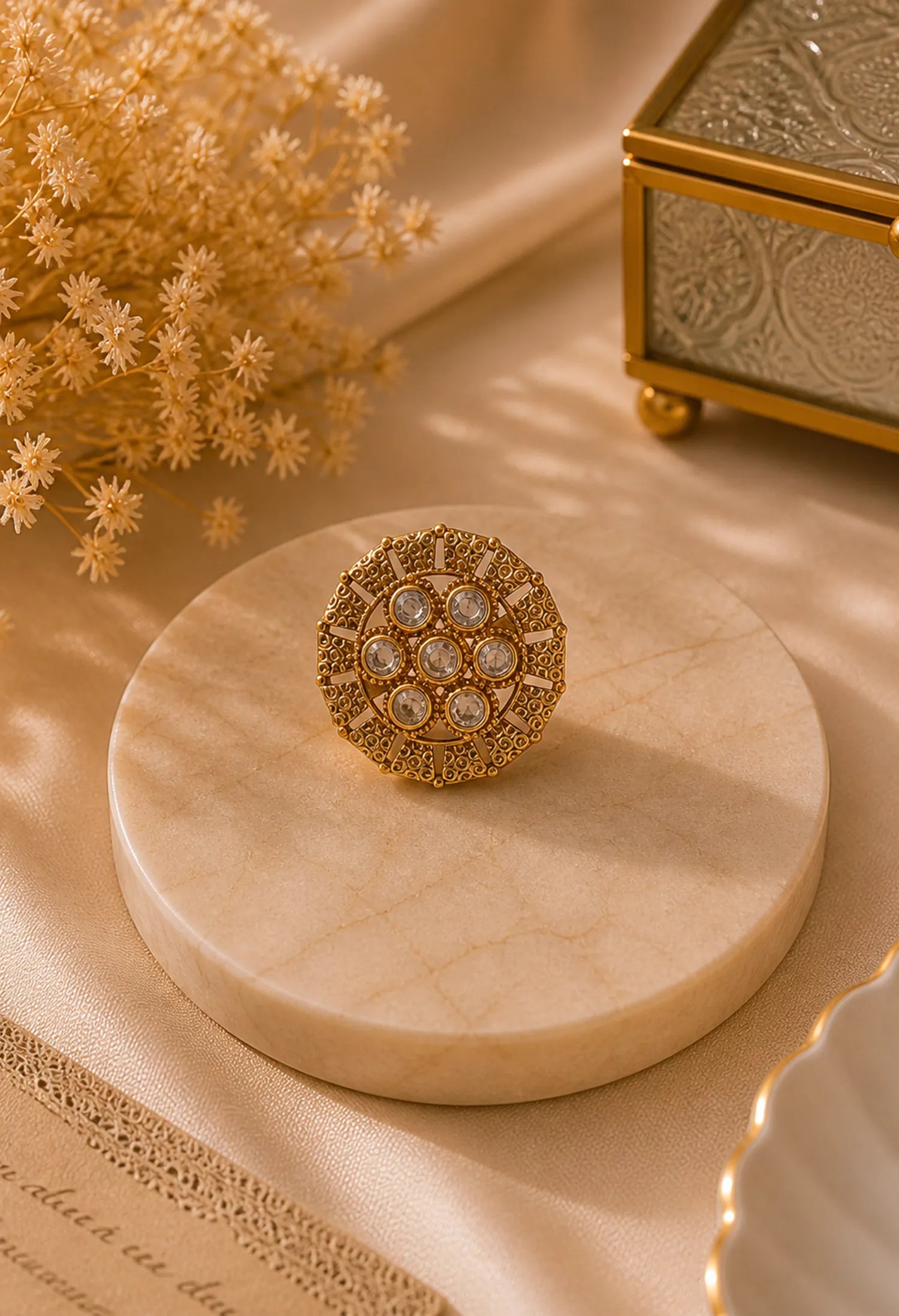 Sunburst Crystal Ring