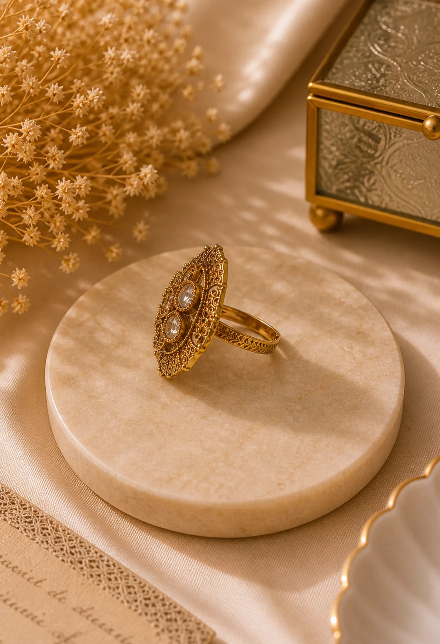 Sunburst Crystal Ring