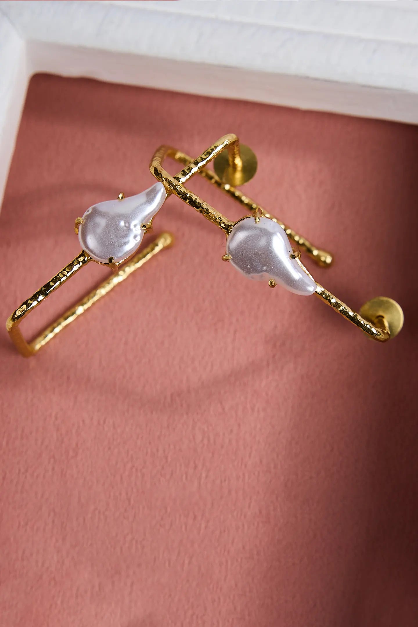 Gilded Pearl Earrings