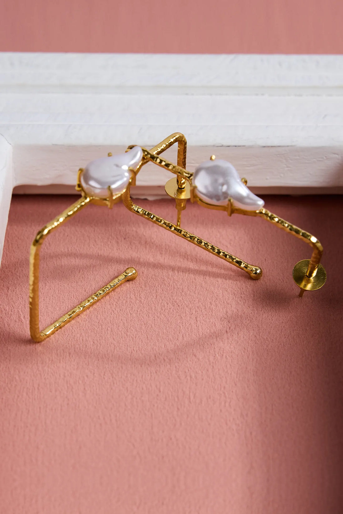 Gilded Pearl Earrings
