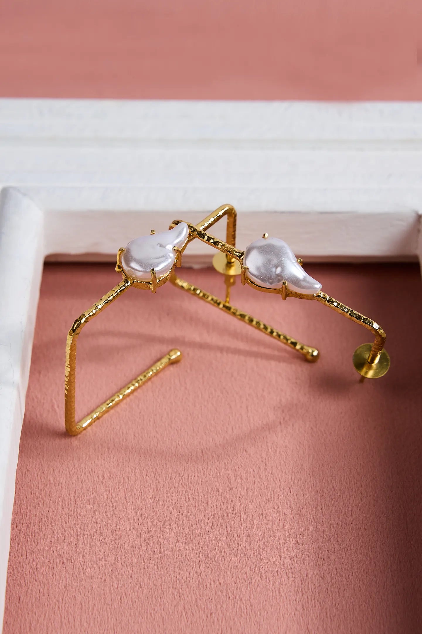 Gilded Pearl Earrings