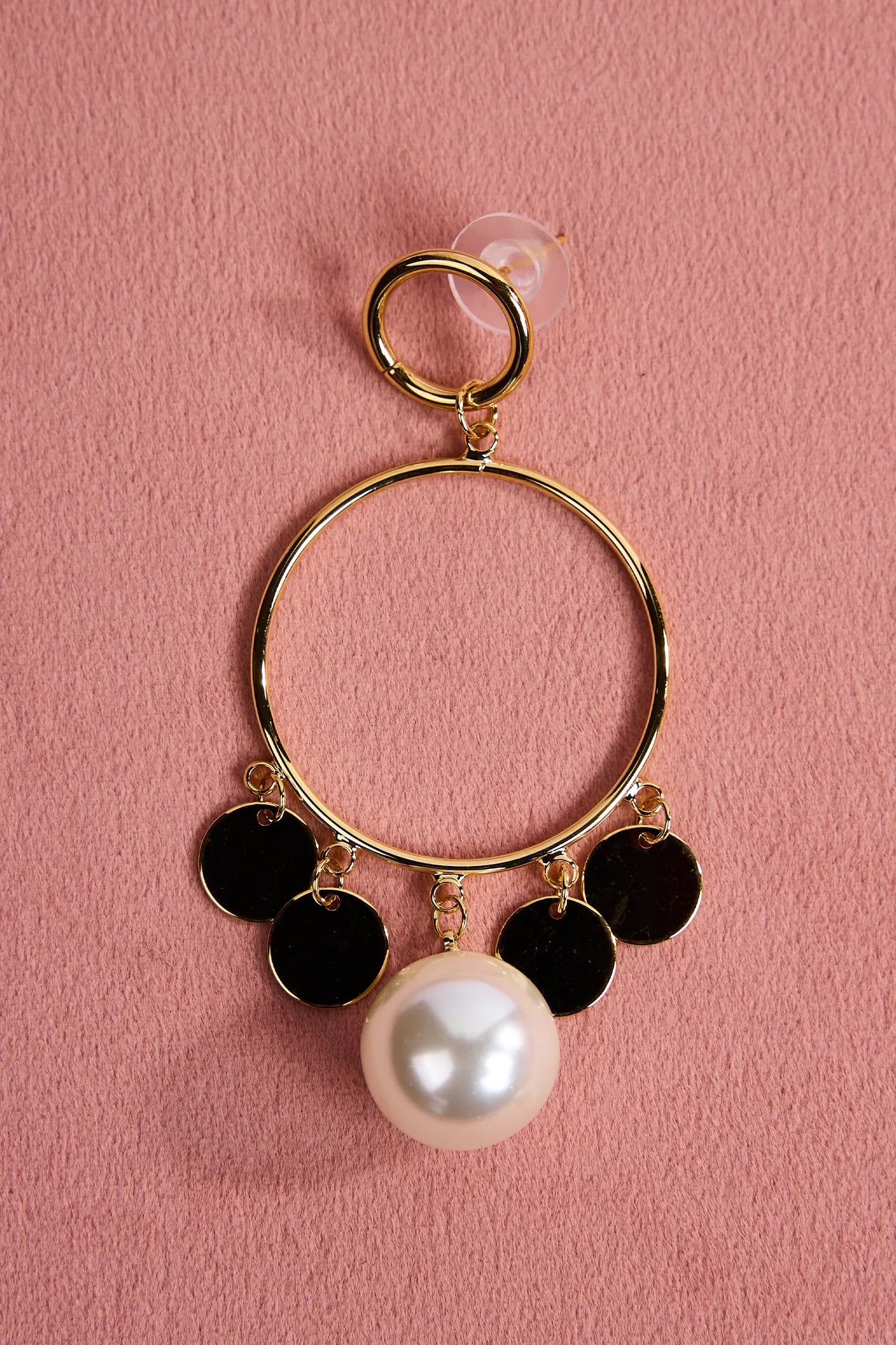 Golden Chaand Baali with Akoya Pearls