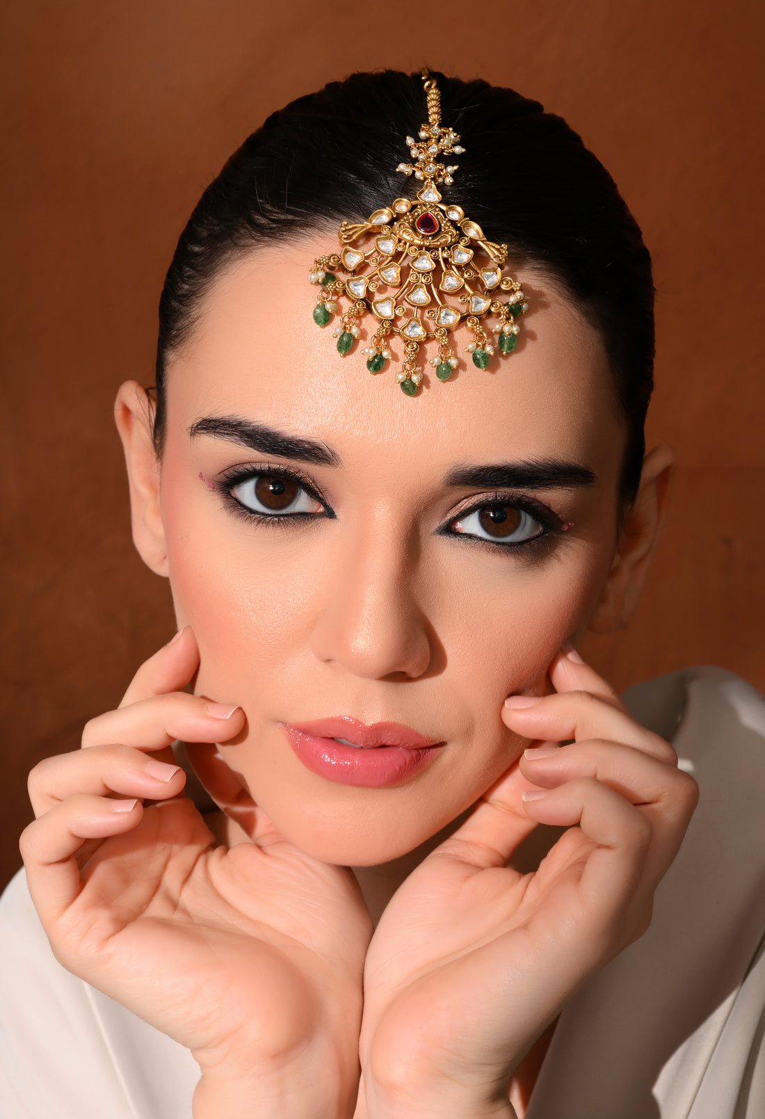 Emerald Cascade Maang Tikka