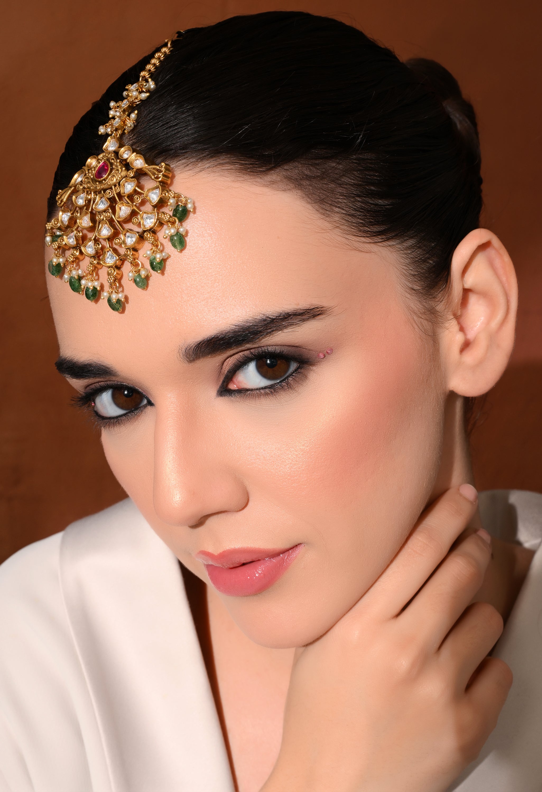 Emerald Cascade Maang Tikka