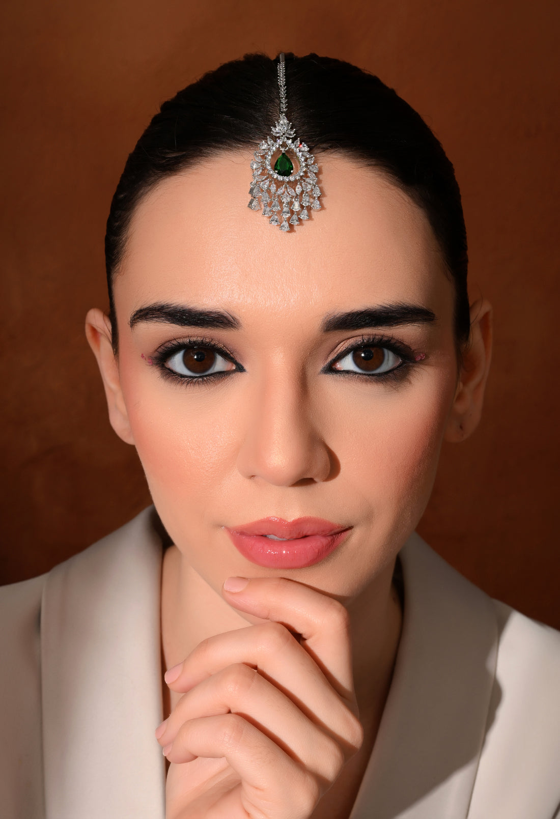 Emerald Frost Maang Tikka