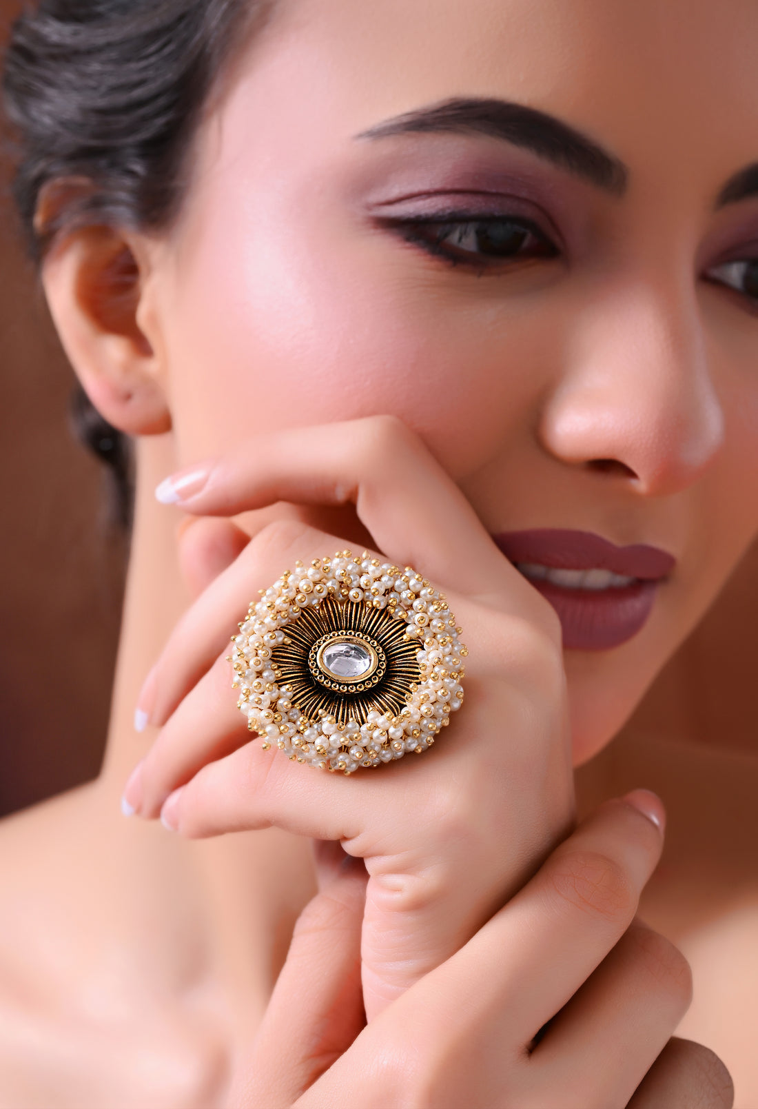 Ivory Bloom Statement Ring