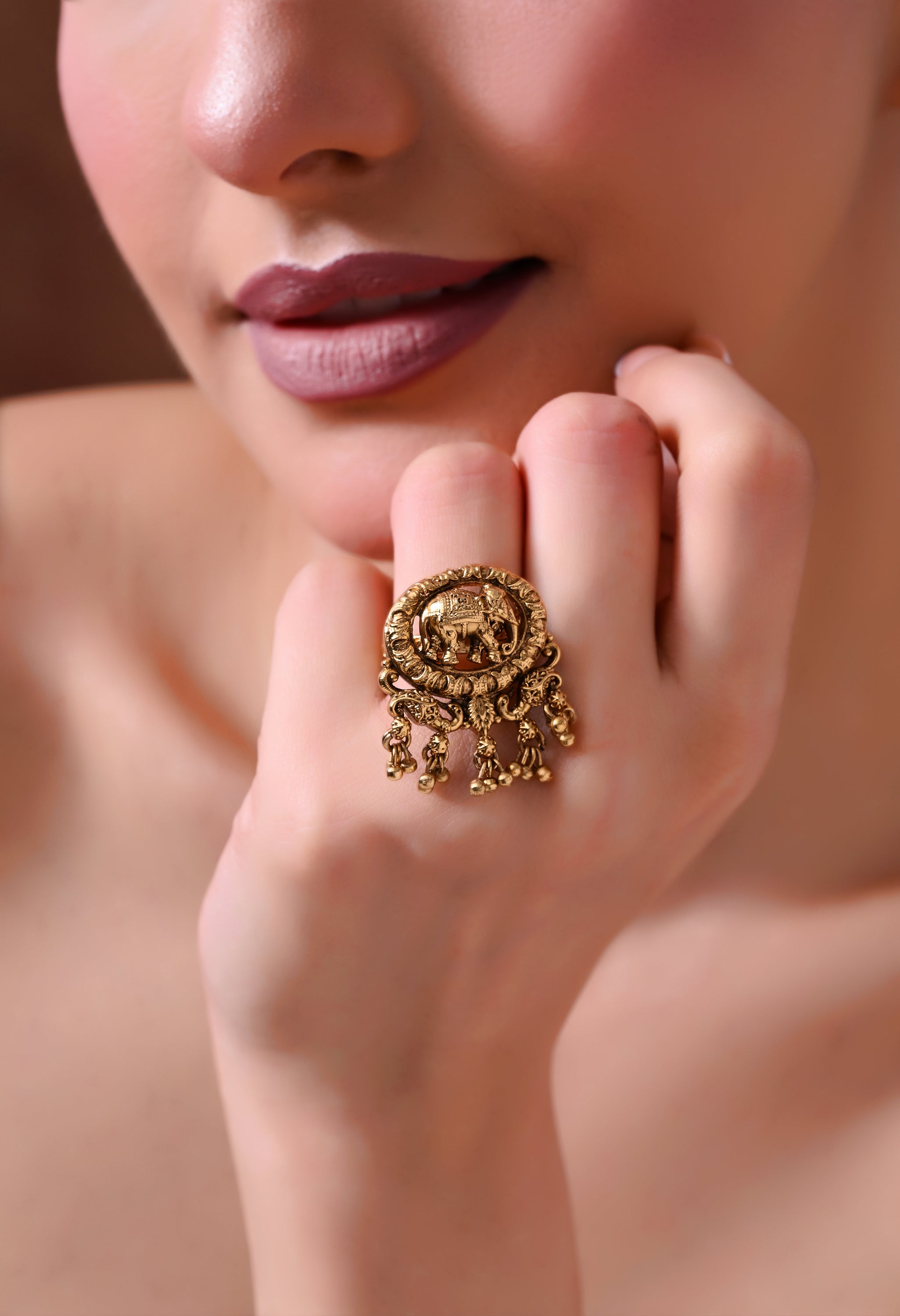 Heritage Elephant Charm Ring