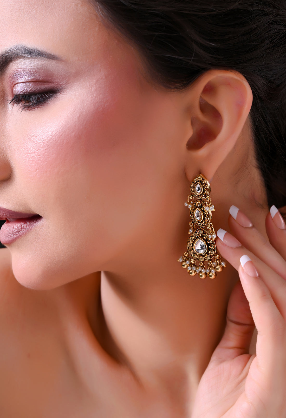 Royal Teardrop Cascade Earrings