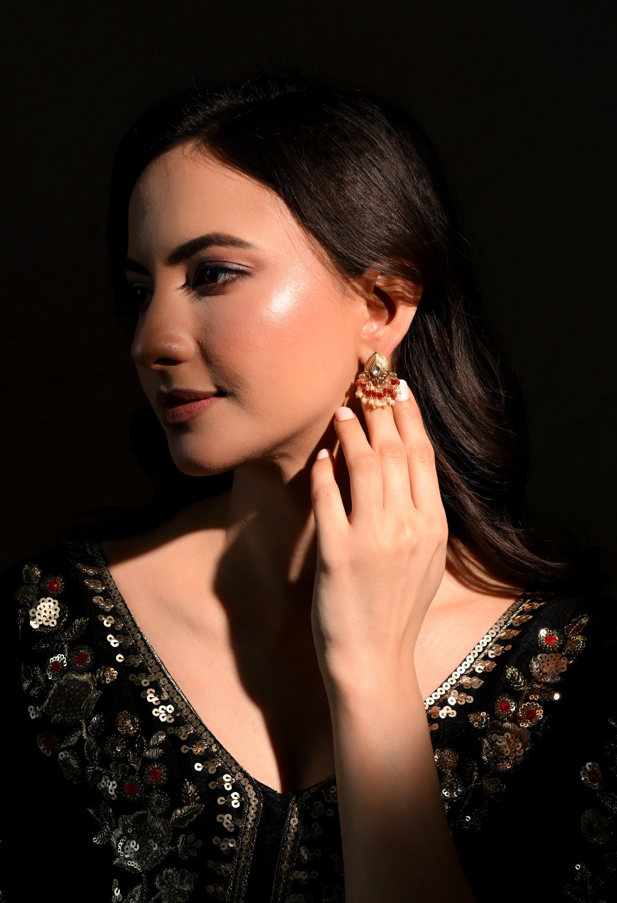 Royal Pearl Drop Jhumkas