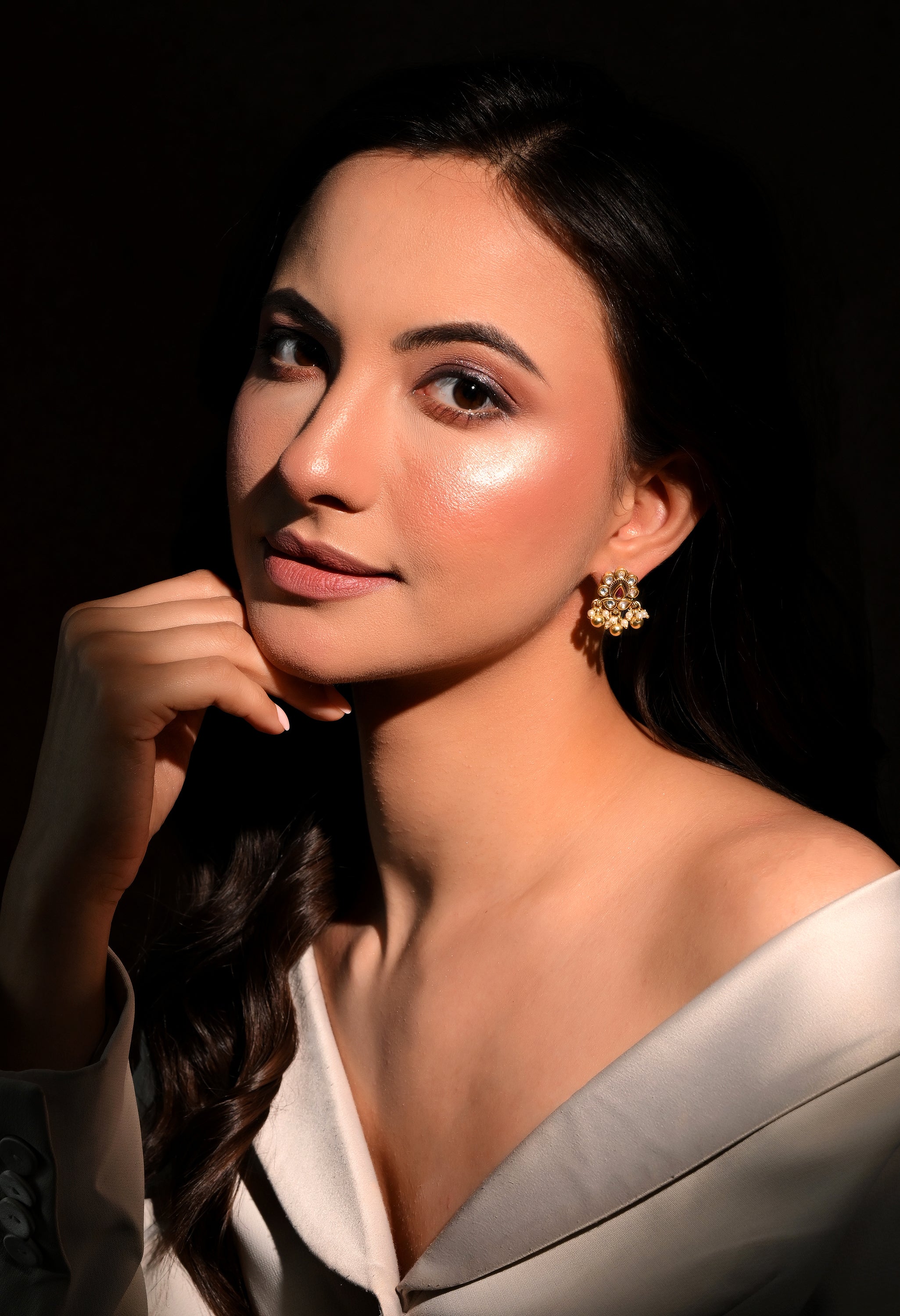Royal Ruby Pearl Jhumki