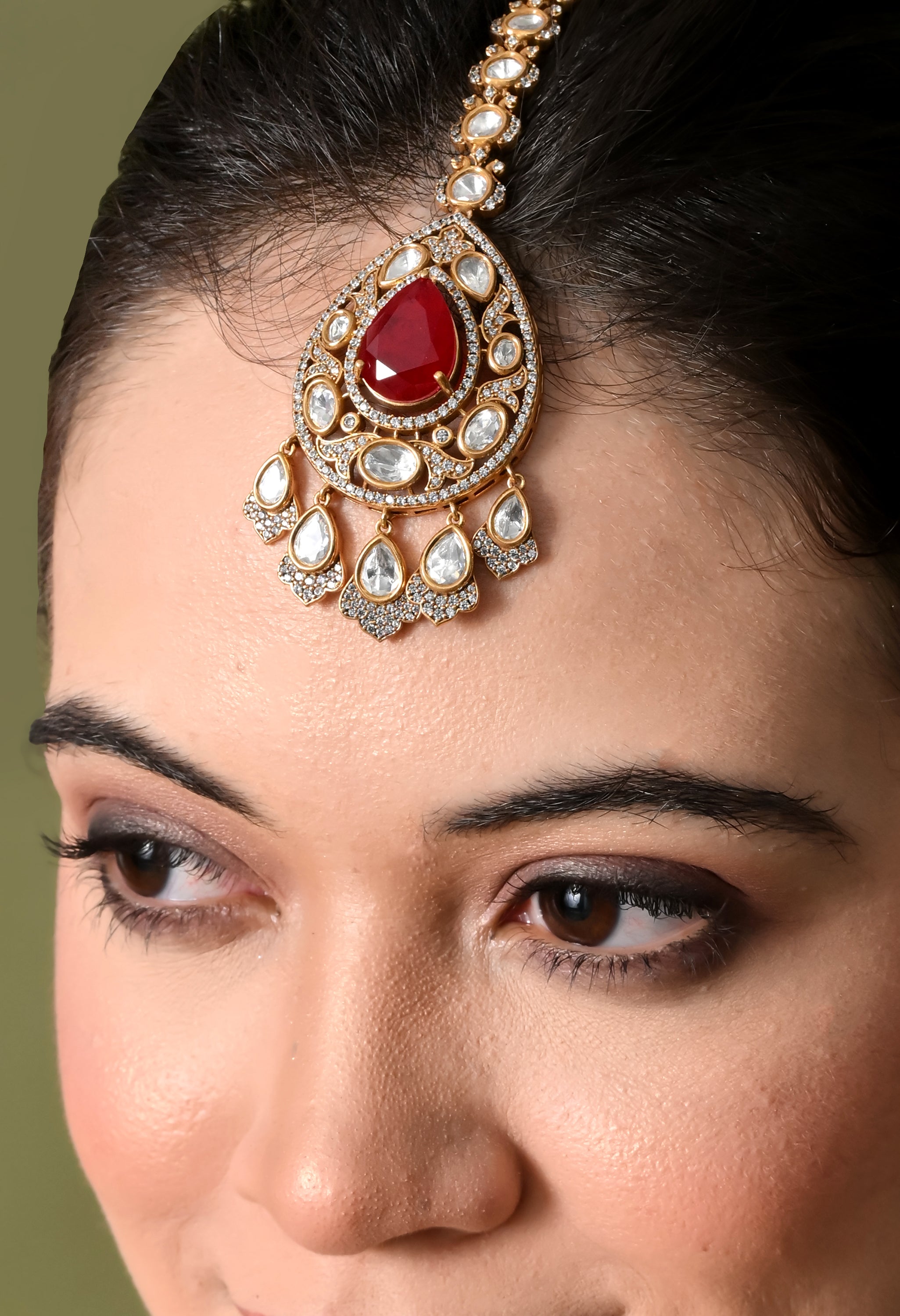 Royal Ruby Queen Bridal Set