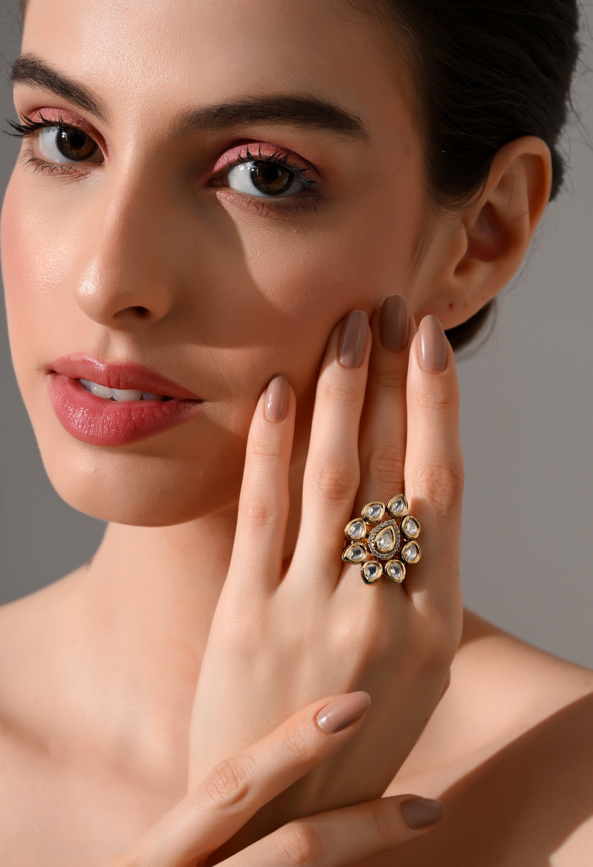 Regal Radiance Kundan Cocktail Ring