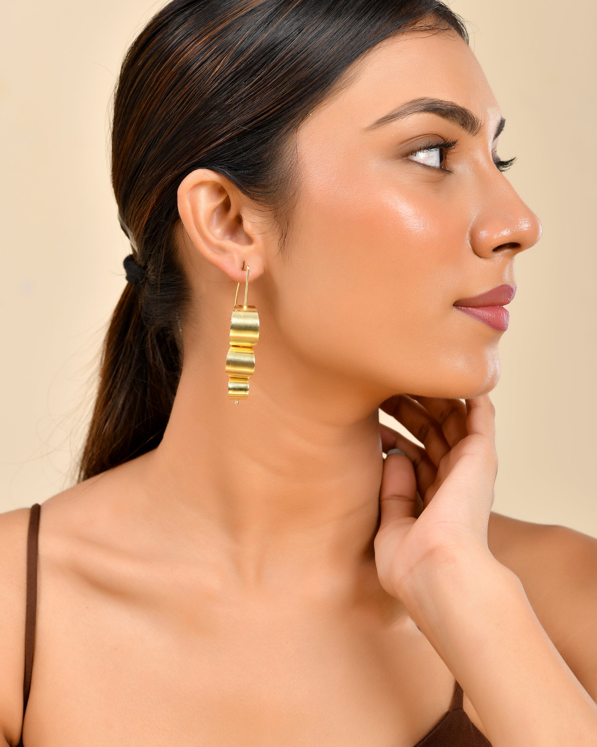 Bold Gold Hoop Drop Earrings