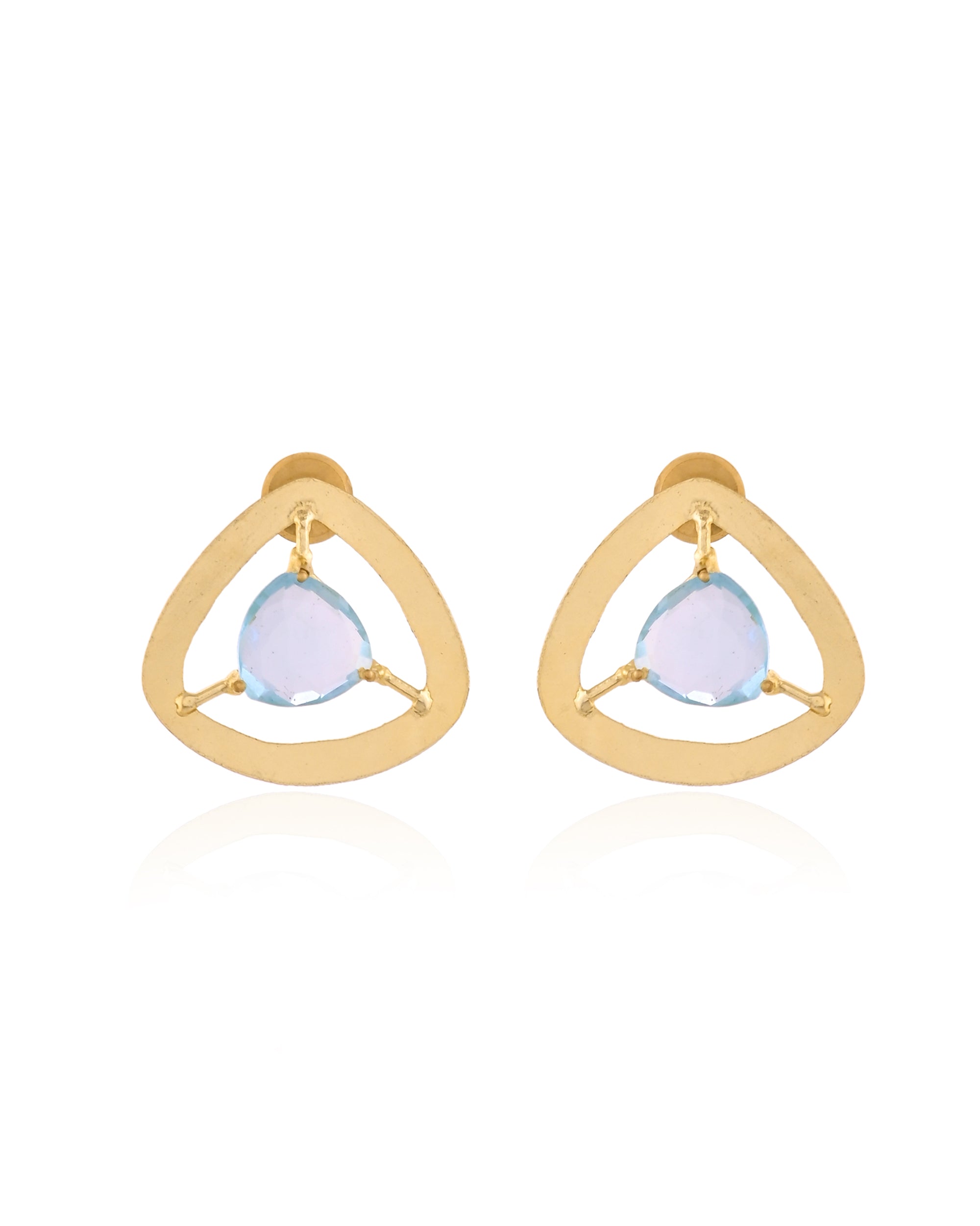 Triangular Crystal Stud Earrings