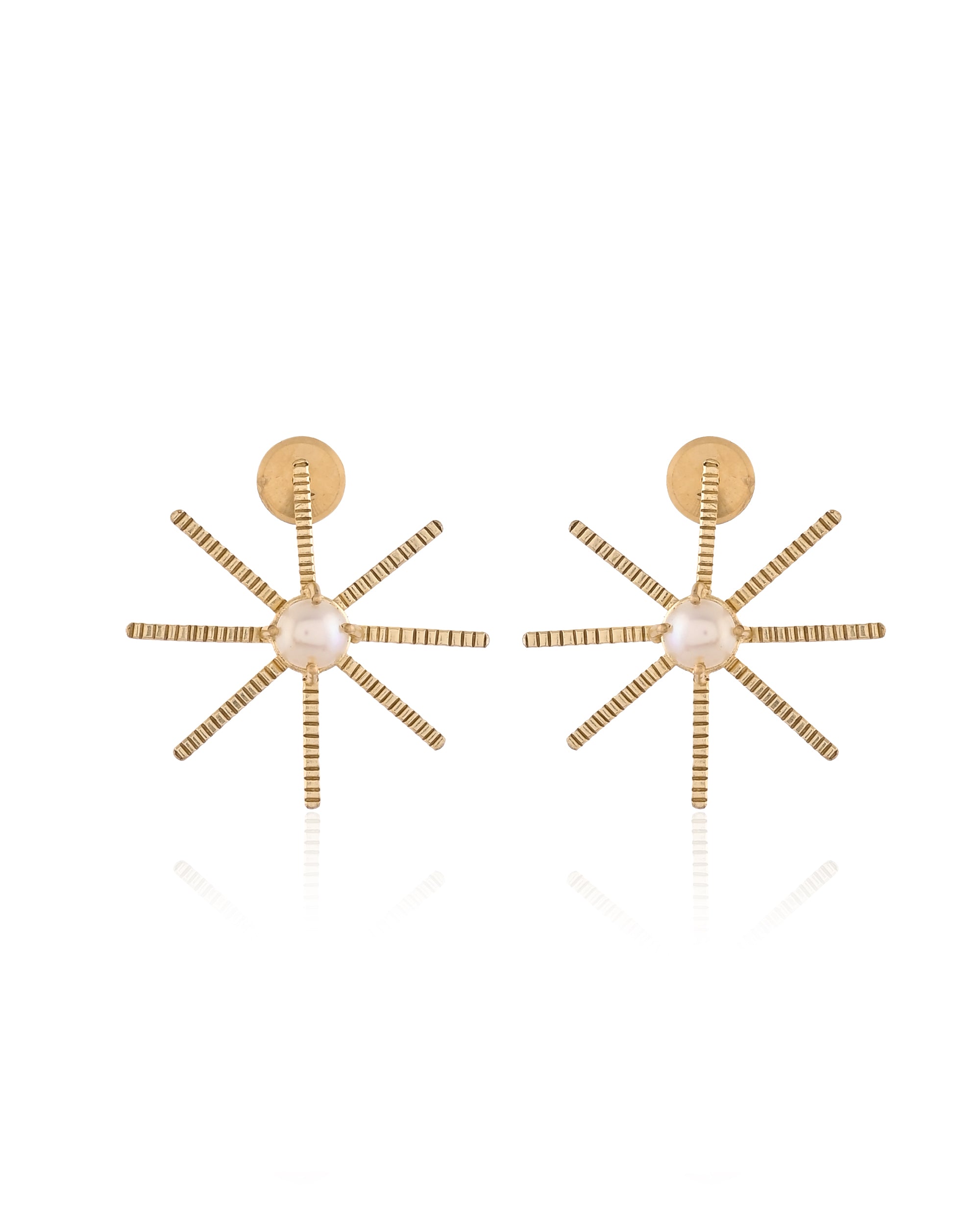 Pearl Drop Hoop Earrings