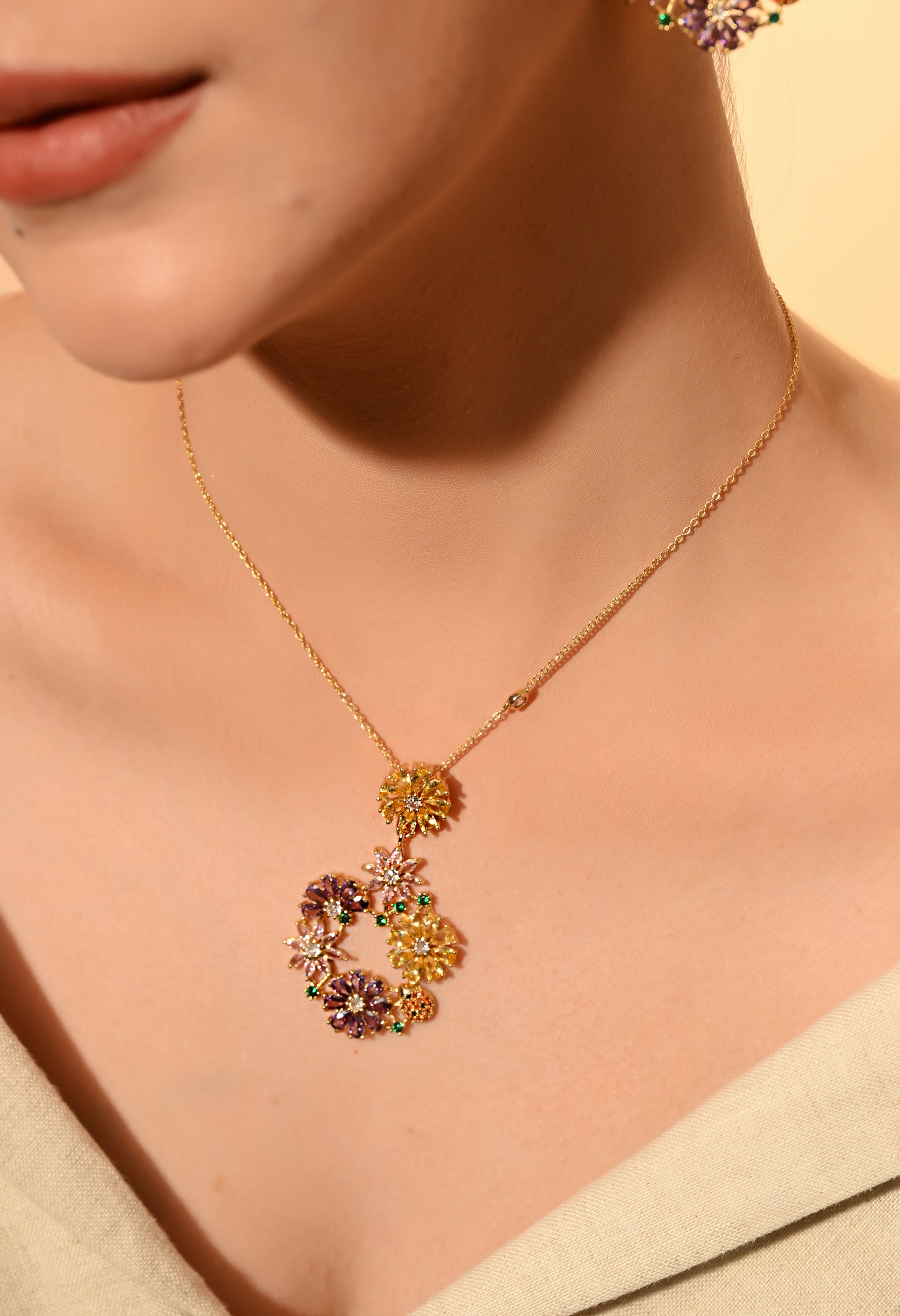 Radiant Bloom Floral Jewelry Set