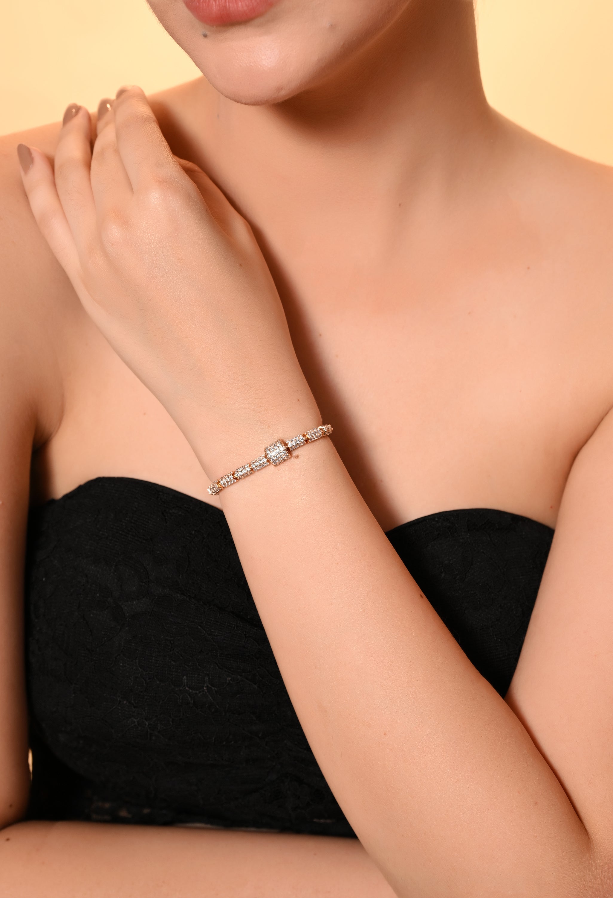 Radiant Crystal Barrel Bracelet