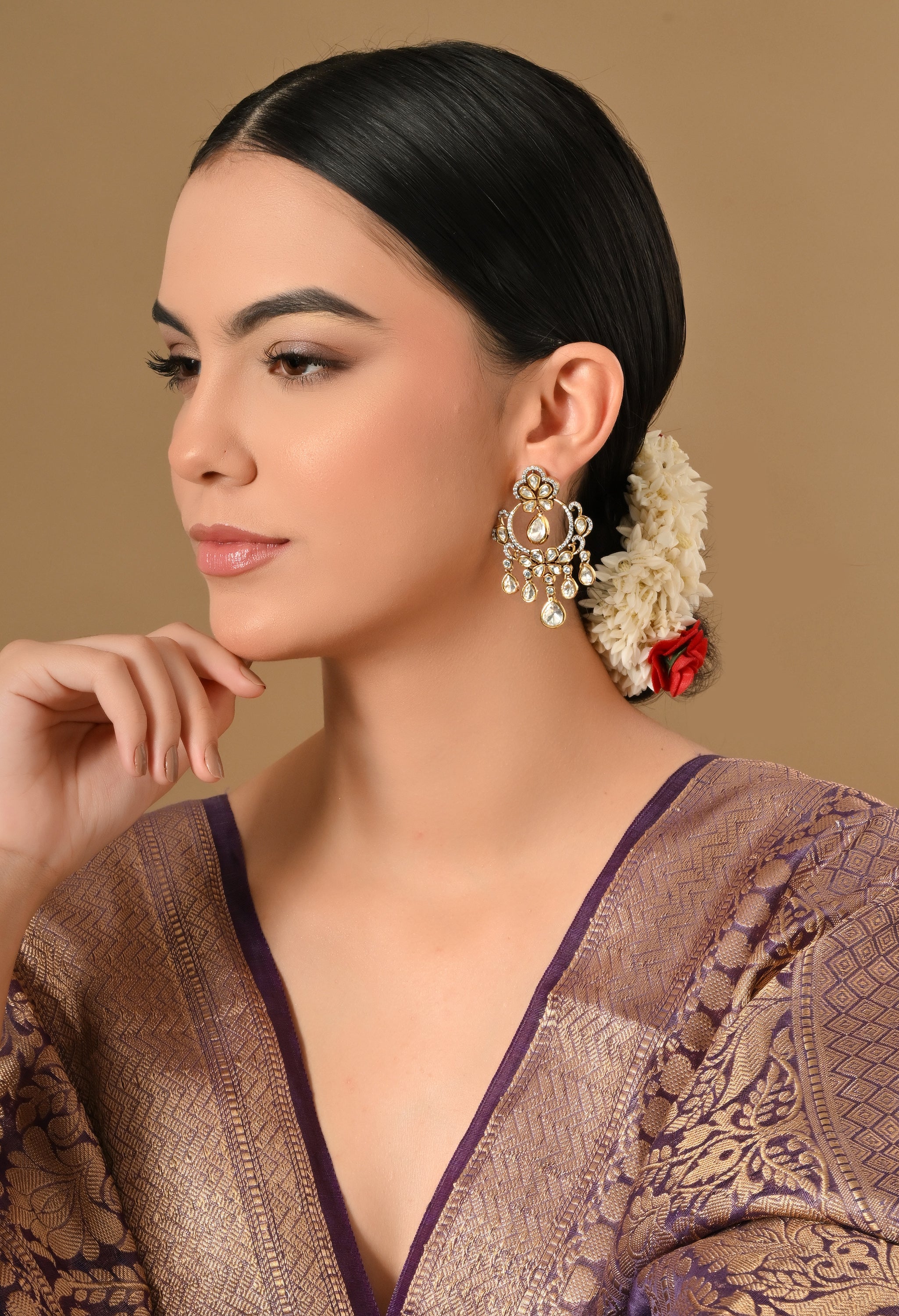 Royal Glow Kundan Drop Earrings