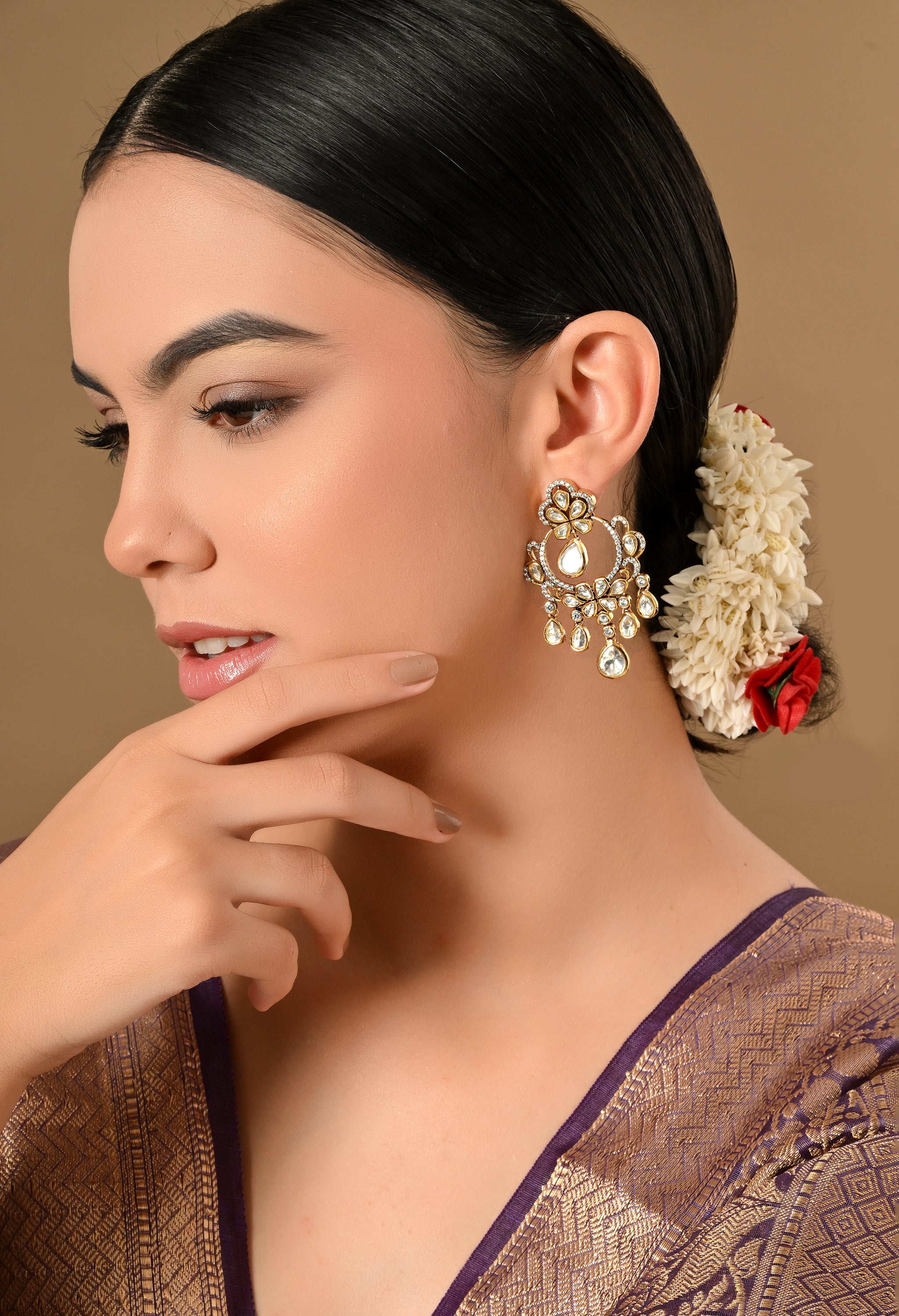 Royal Glow Kundan Drop Earrings