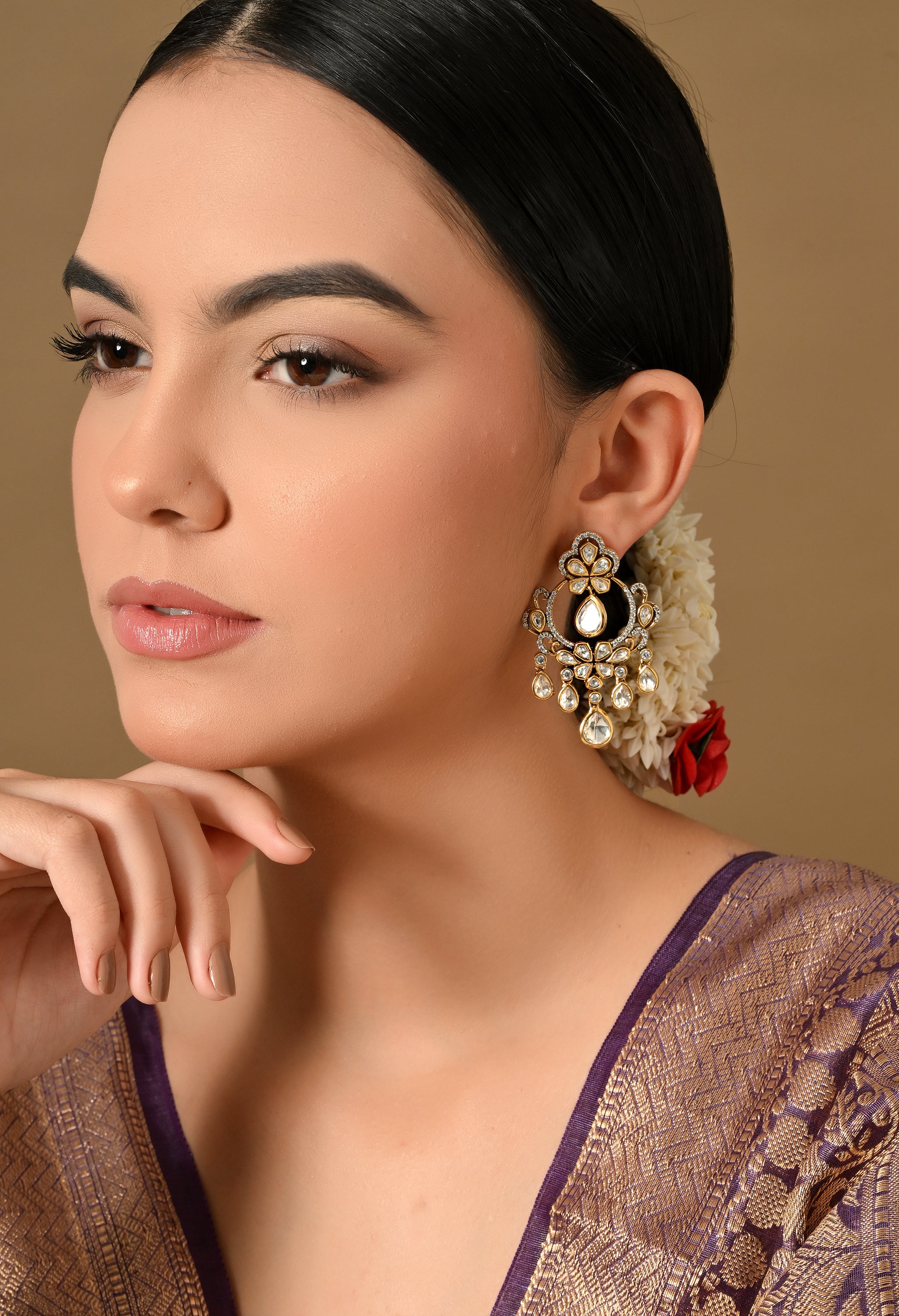 Royal Glow Kundan Drop Earrings