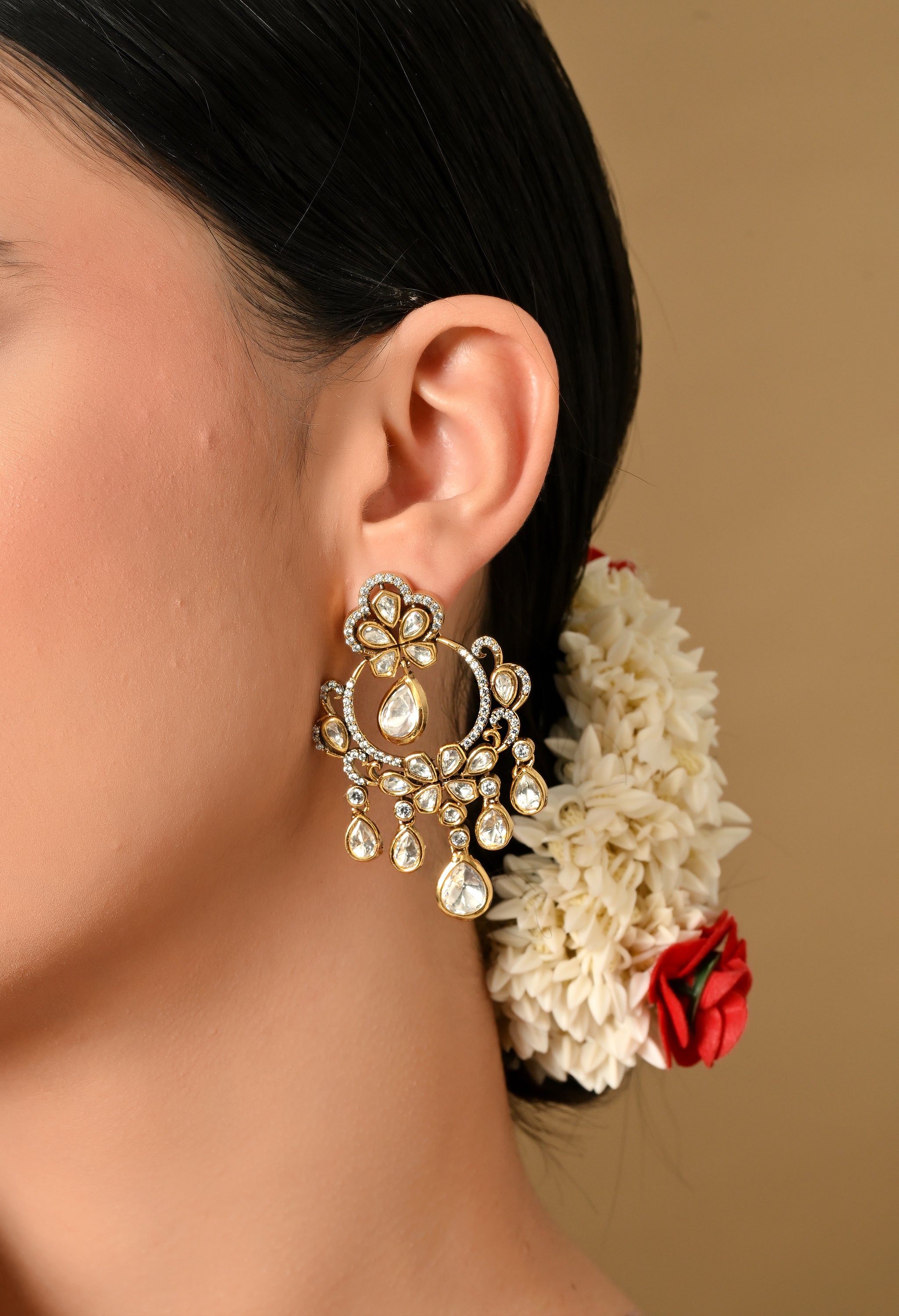 Royal Glow Kundan Drop Earrings