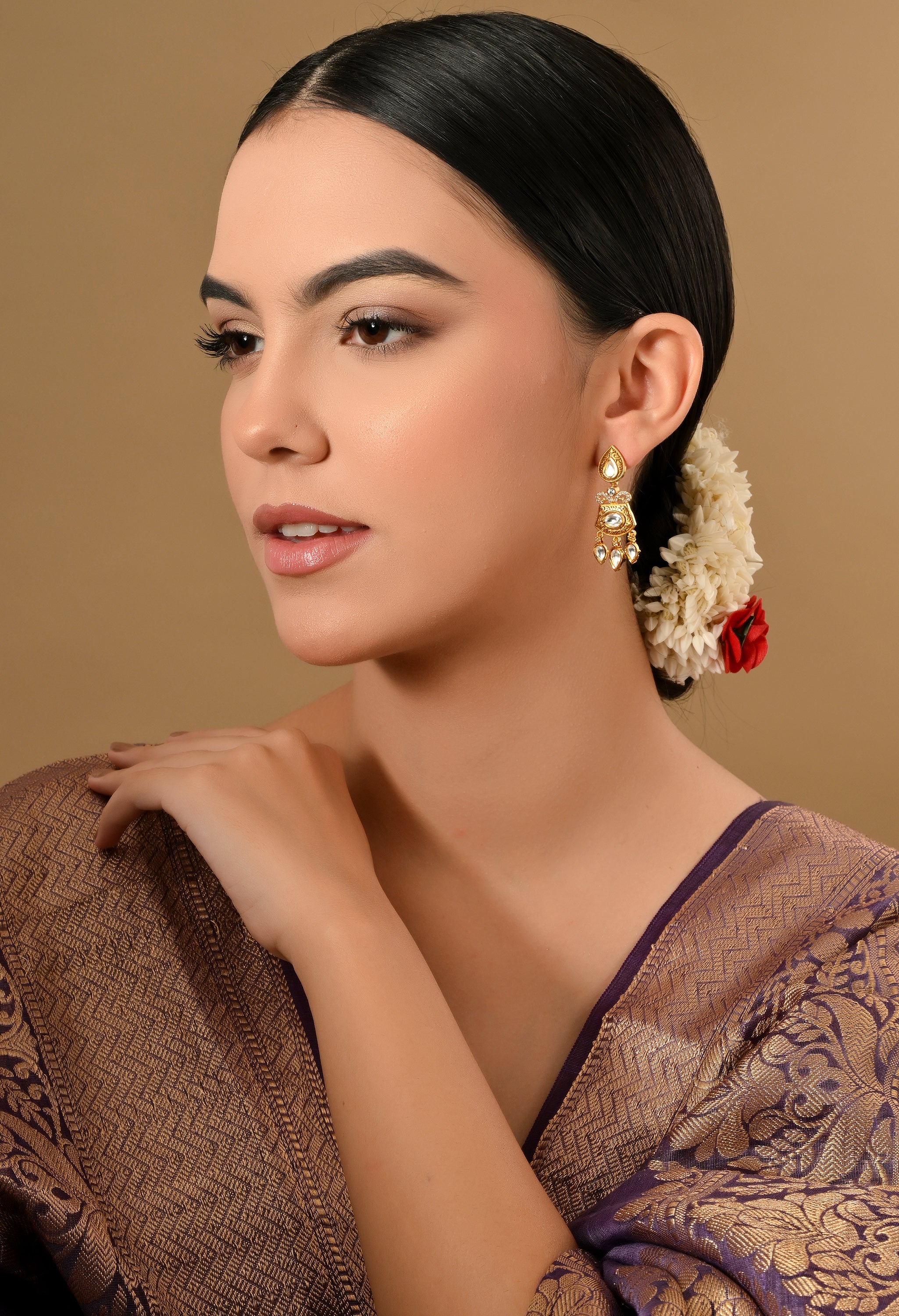 Elegant Golden Teardrop Earrings Collection