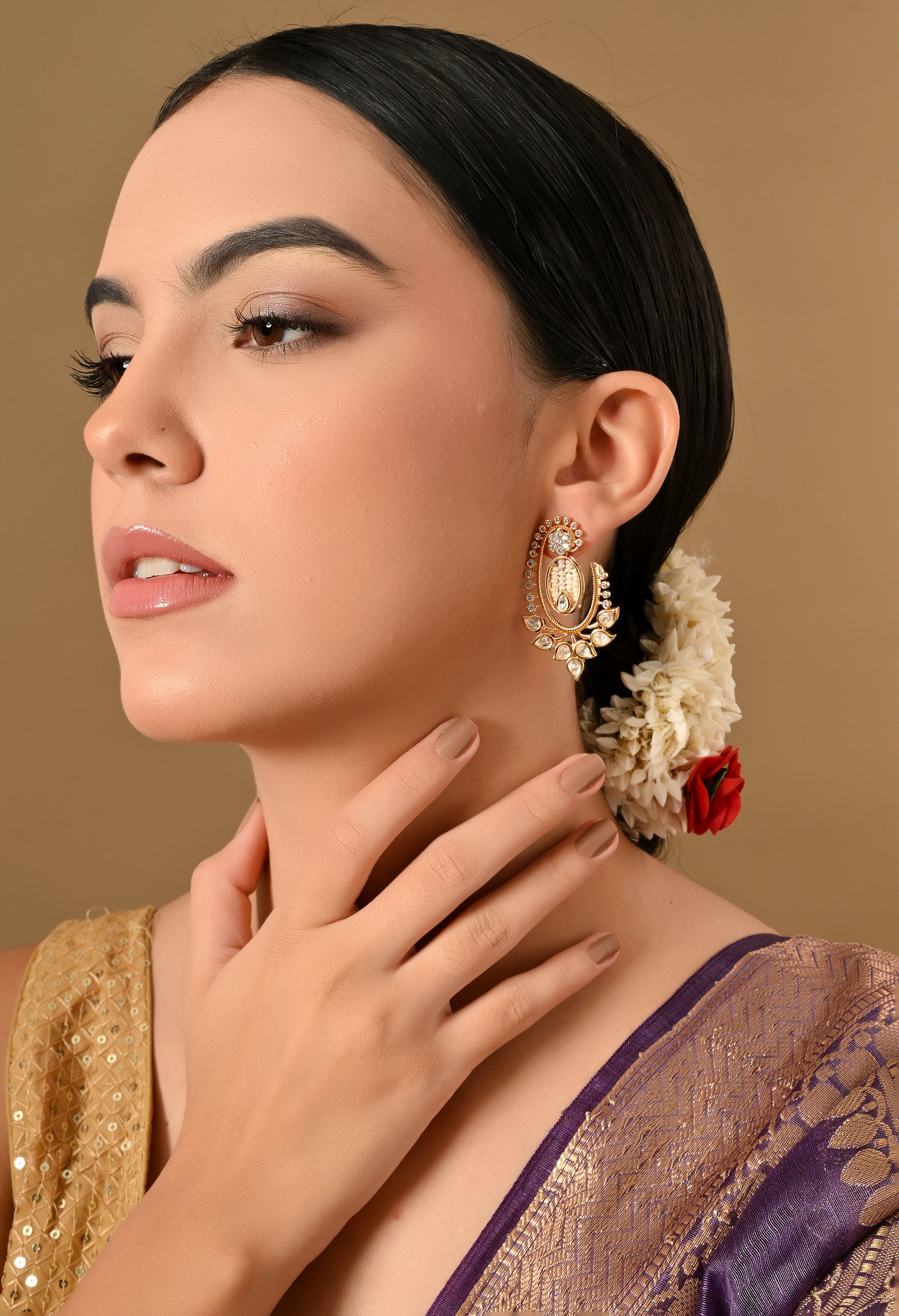 Elegant Gold Leaf Earrings