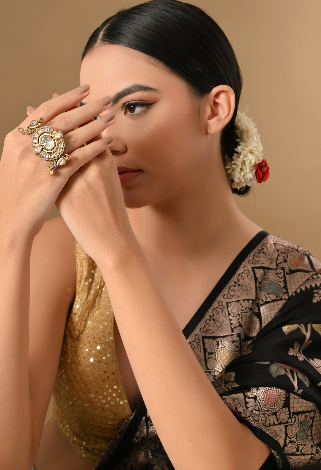 Elegant Peacock Charm Ring Delight