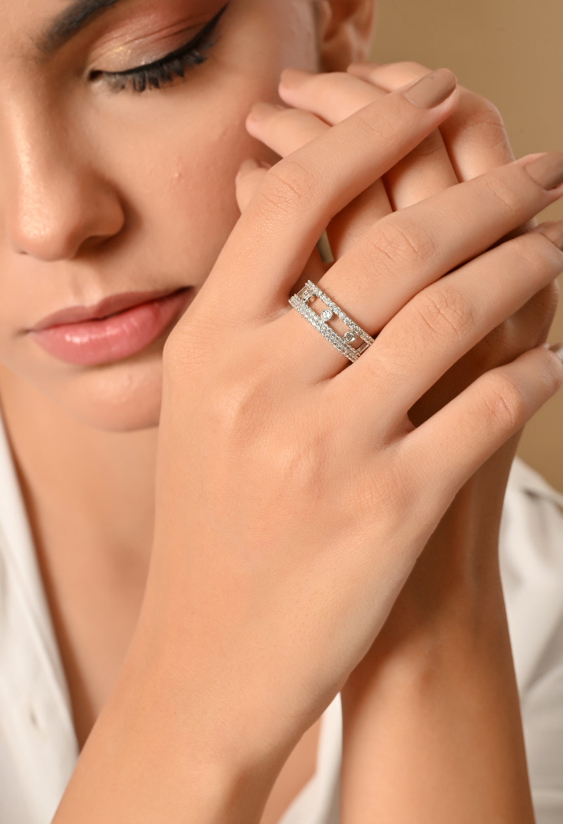 Sparkling Elegance Art Deco Ring