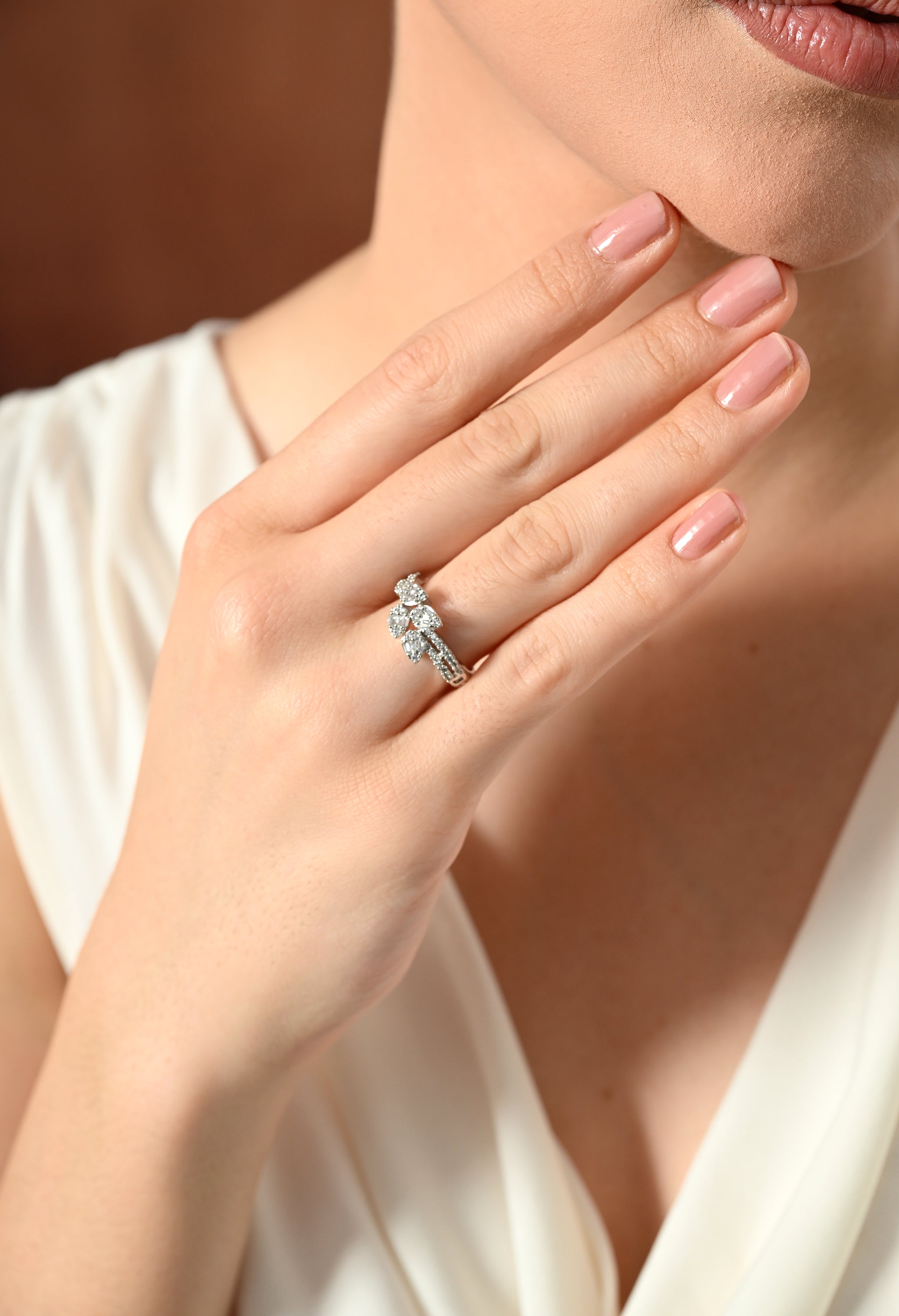 Eternal Spark Silver Diamond Ring