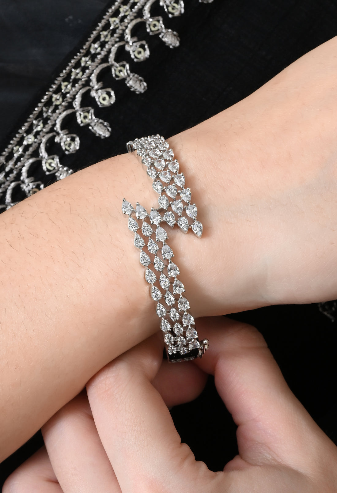 Sparkling Elegance Cuff Bracelet