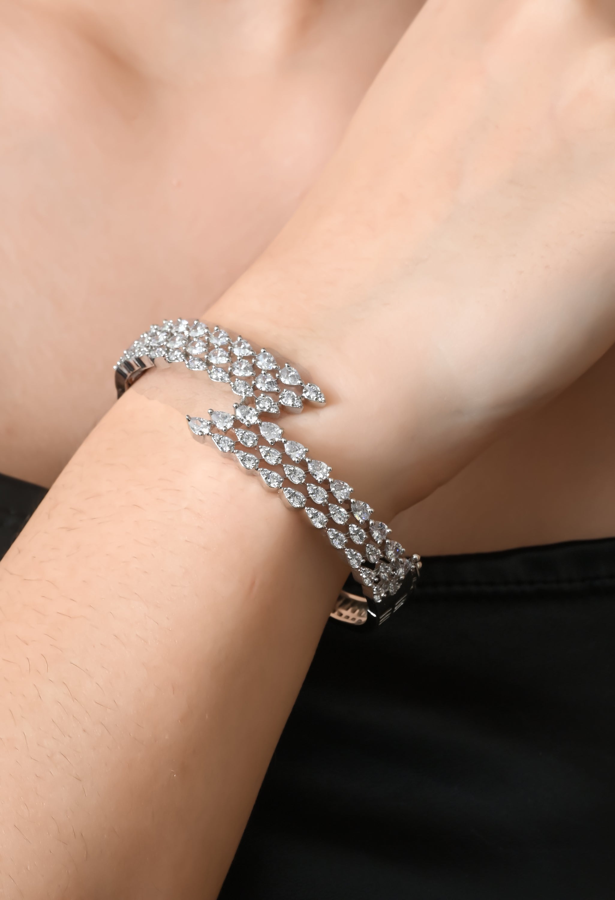 Sparkling Elegance Cuff Bracelet